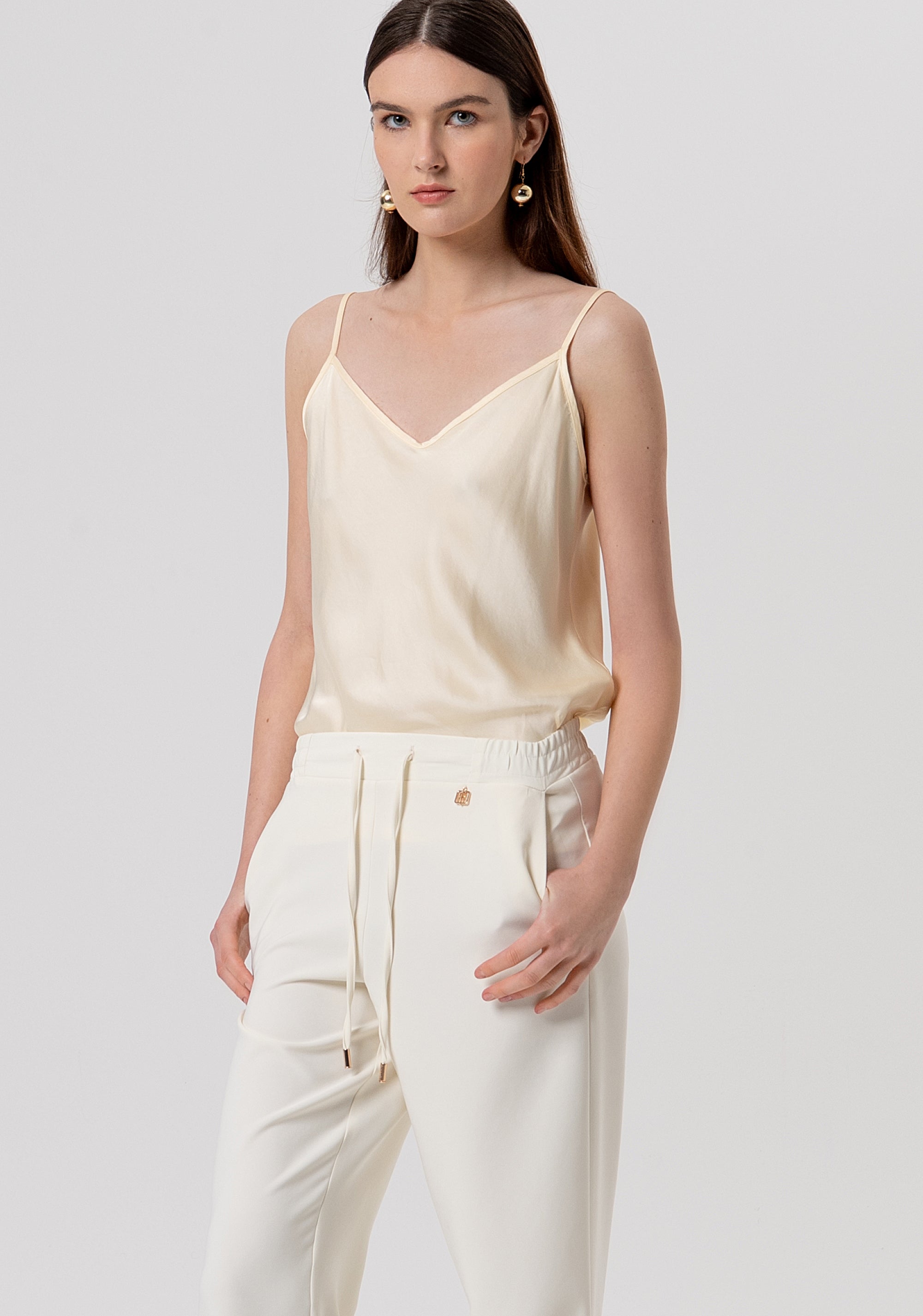 Pantalone regular con coulisse in vita FR26SV2001W42901-B59 Fracomina