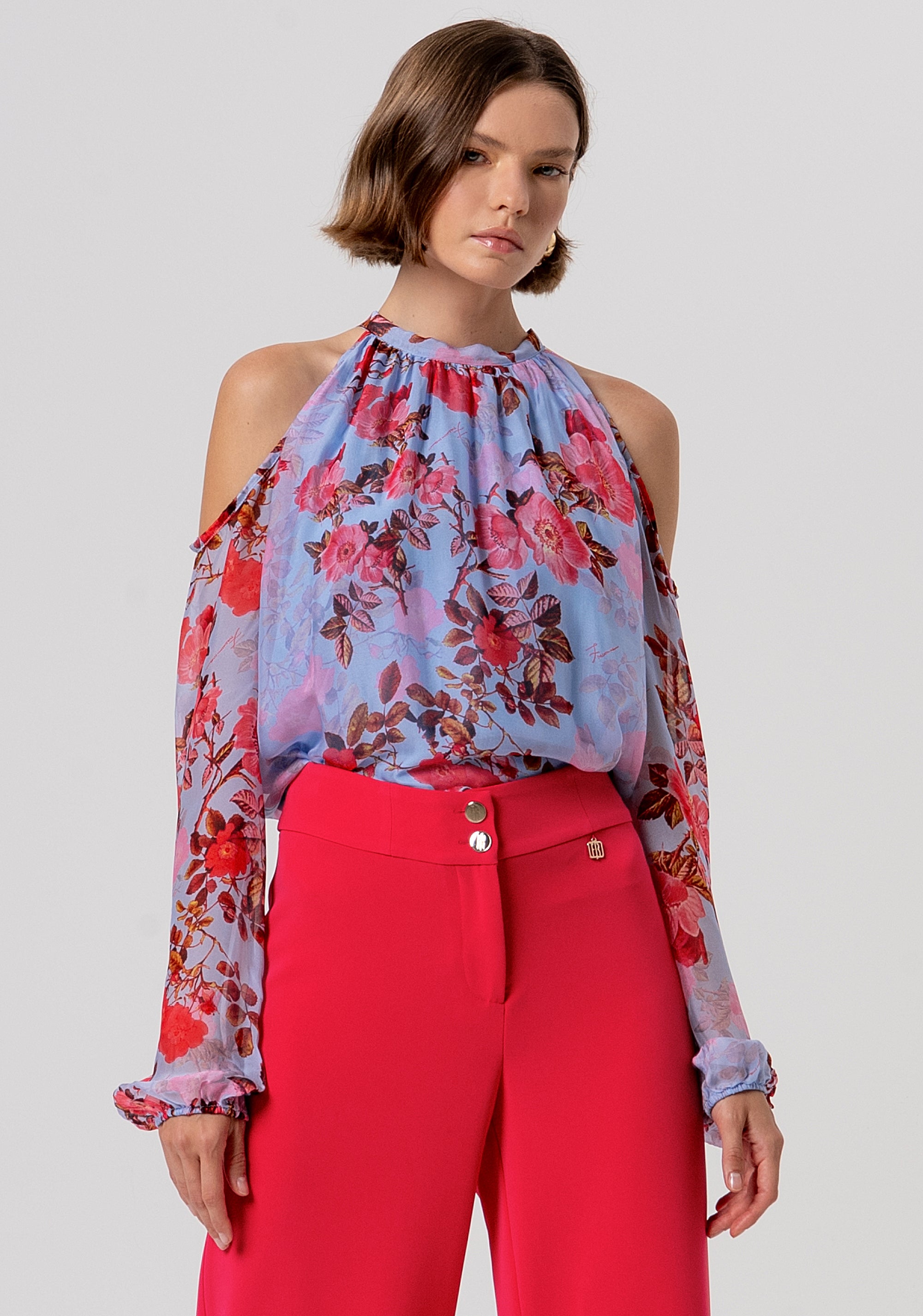 Pantalone flare a palazzo FR26SV3002W83001-101 Fracomina