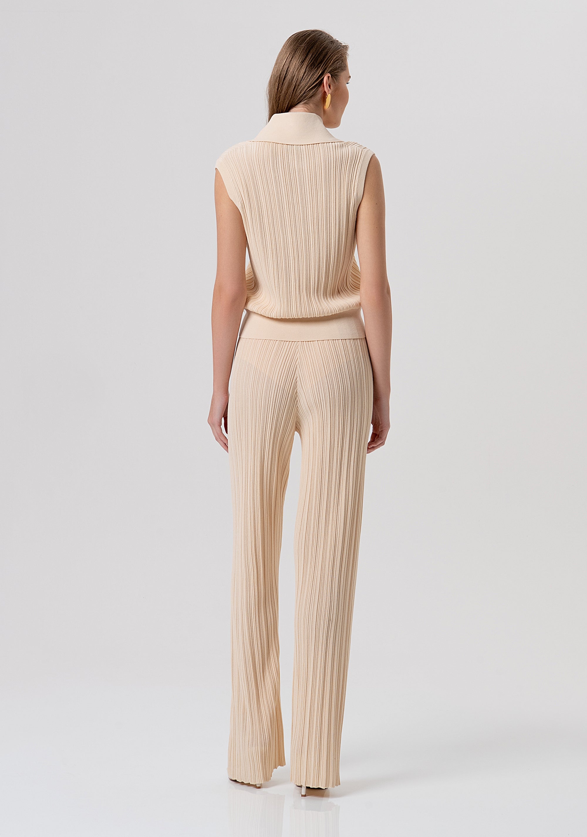 Pantalone regular in maglia plissettata FR26SV3020K41801-B59 Fracomina