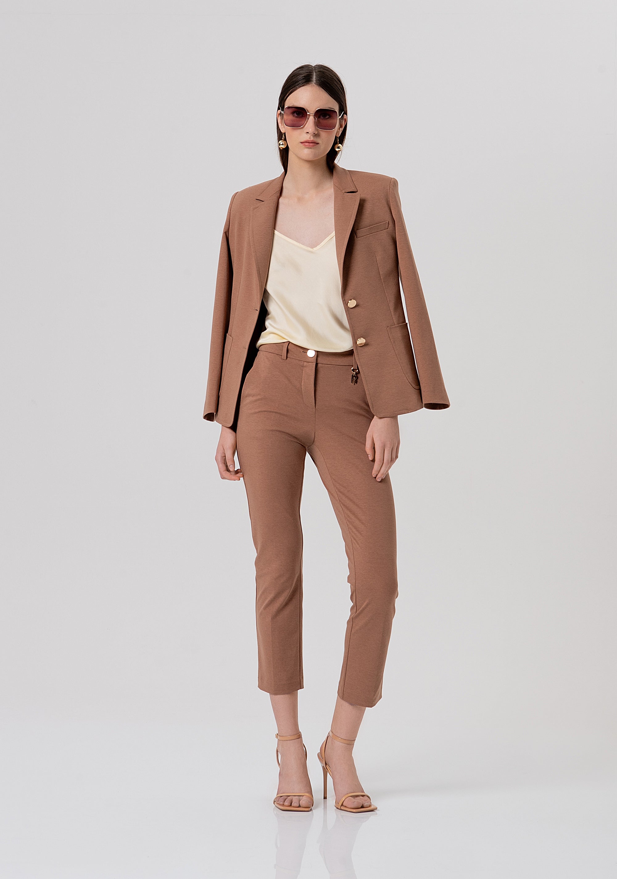 Pantalone regular modello chino in punto milano FR26SV4003W51501-M07 Fracomina