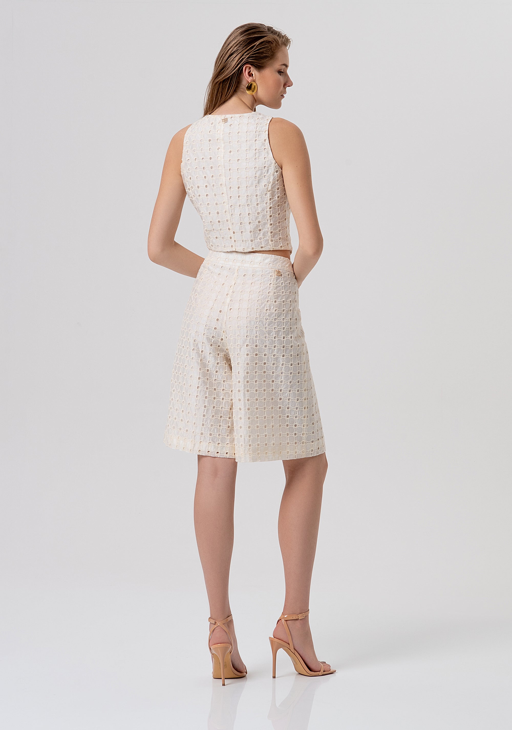 Bermuda flare in pizzo FR26SV6013W824R1-B59 Fracomina