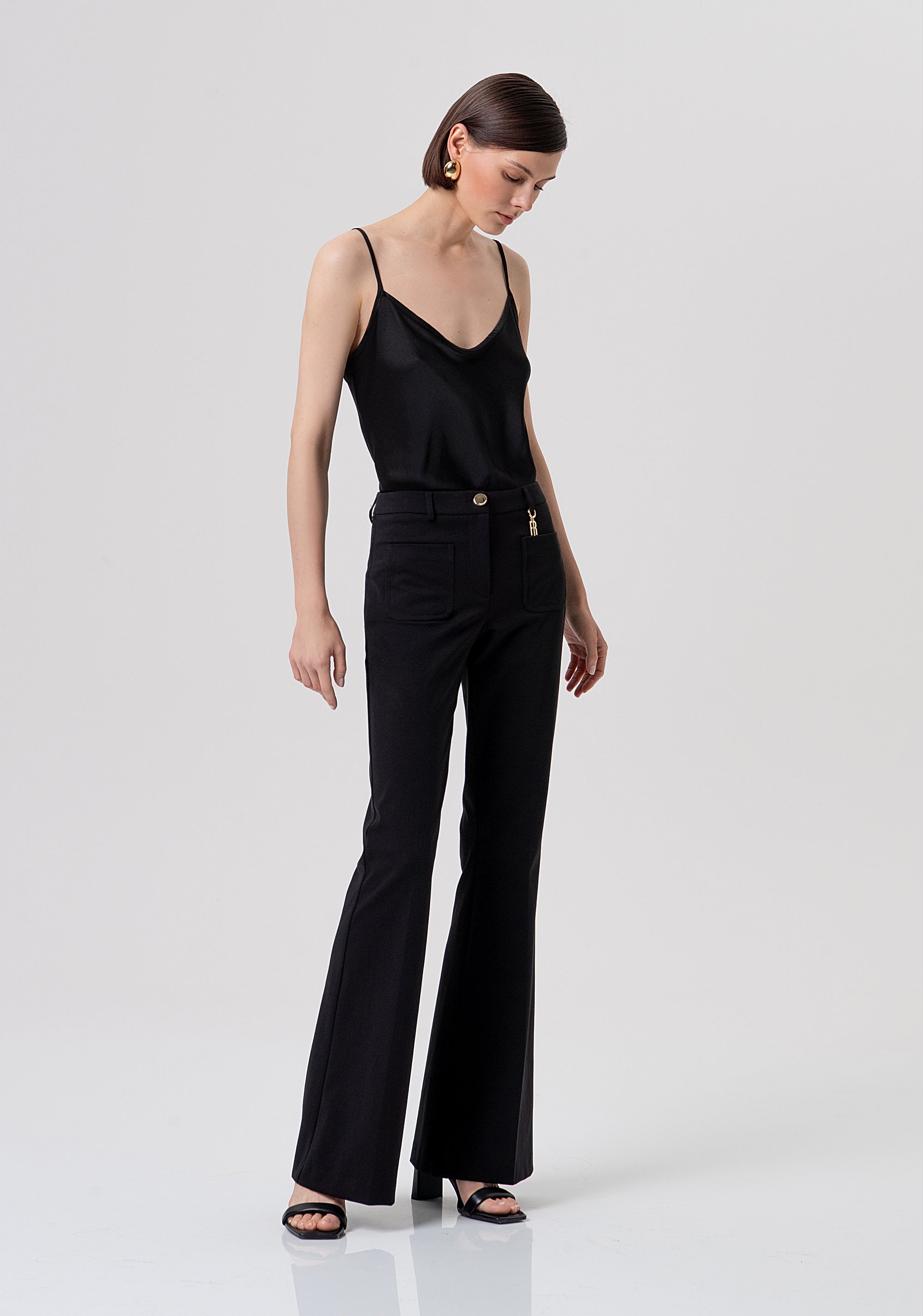 Pantalone bootcut in punto milano FR26SVA006W51501-053 Fracomina