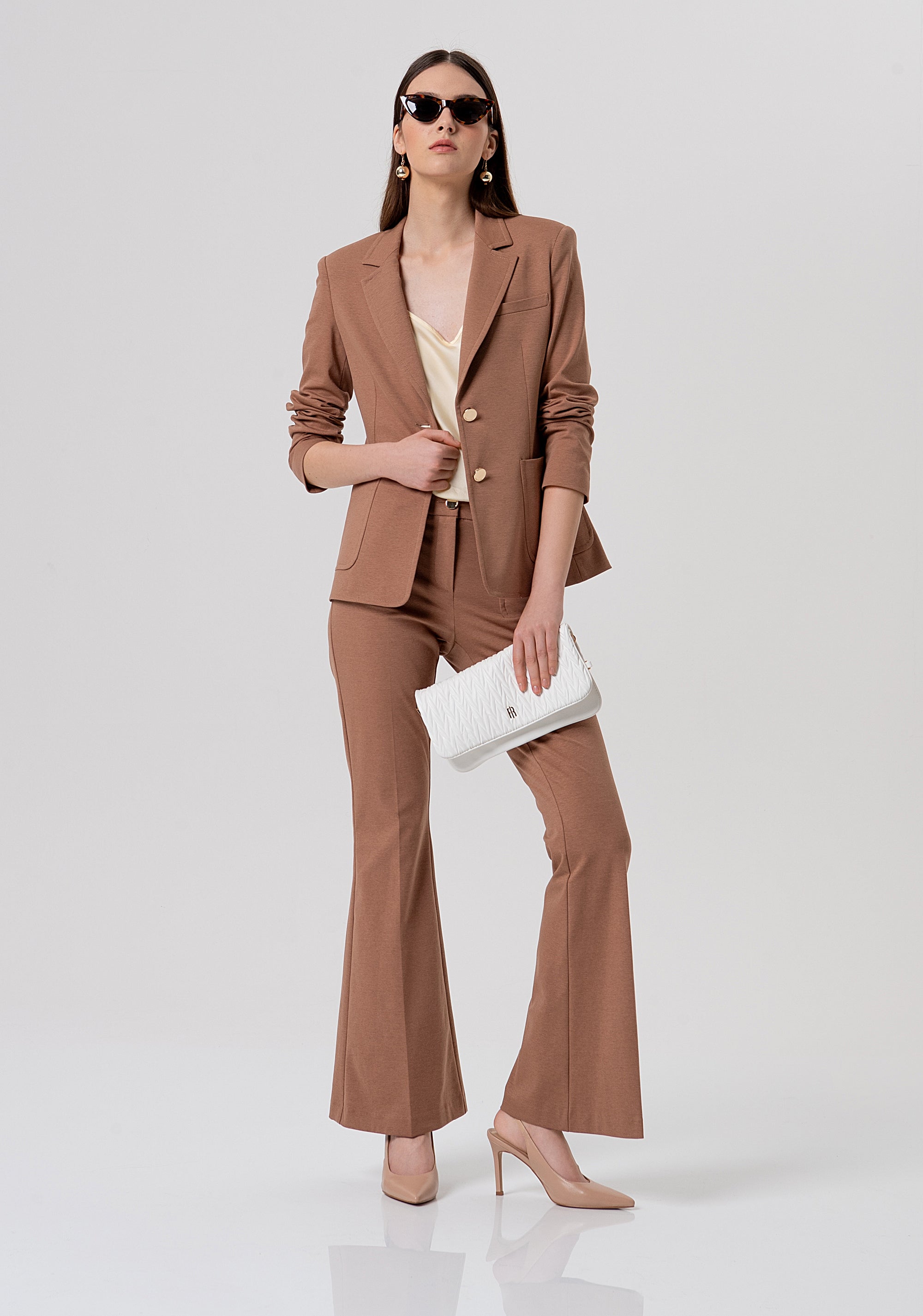 Pantalone bootcut in punto milano FR26SVA006W51501-M07 Fracomina