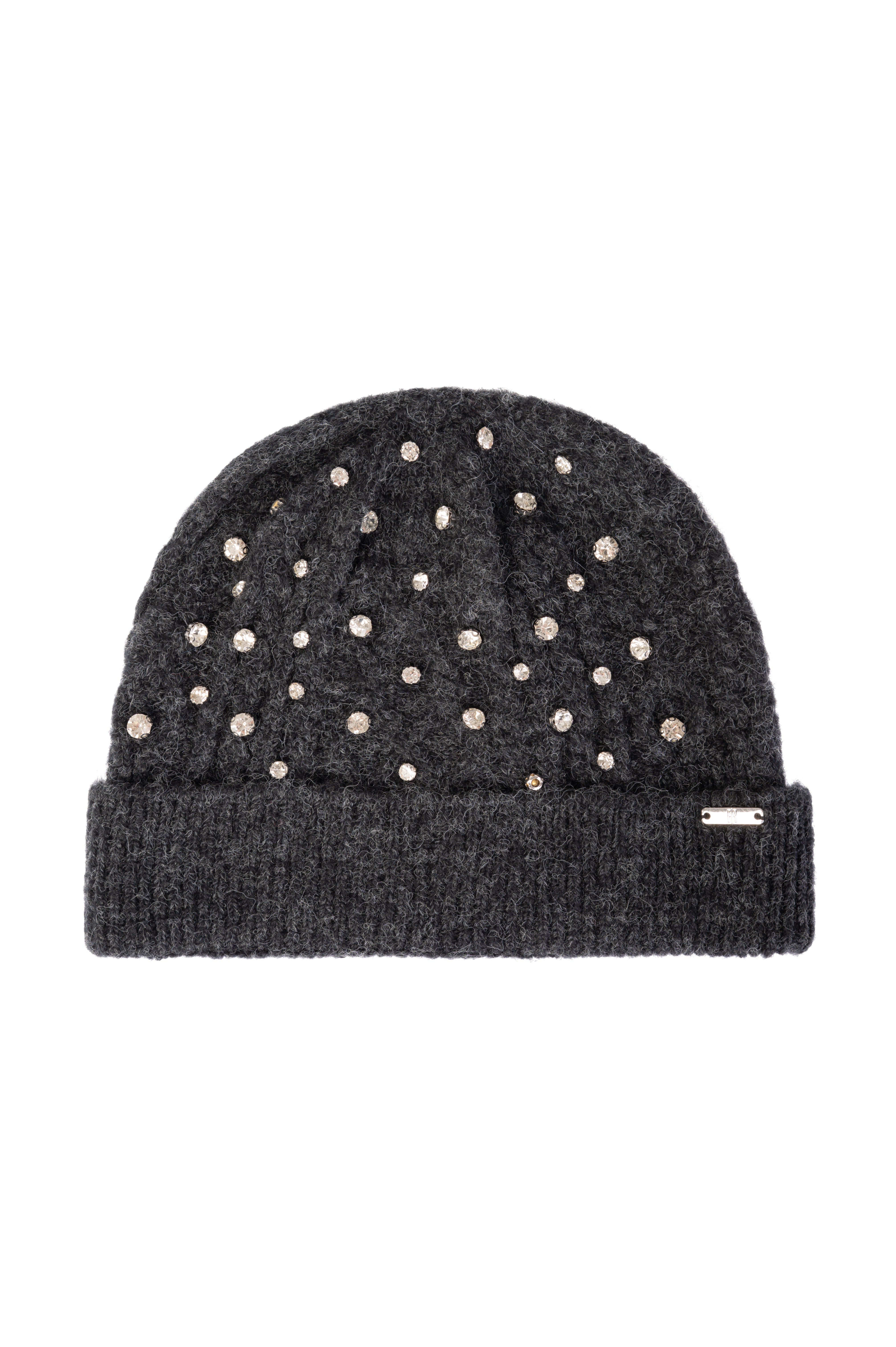 Cappello in maglia con pietre luminose FR26WA4004K457R9-KG4 Fracomina