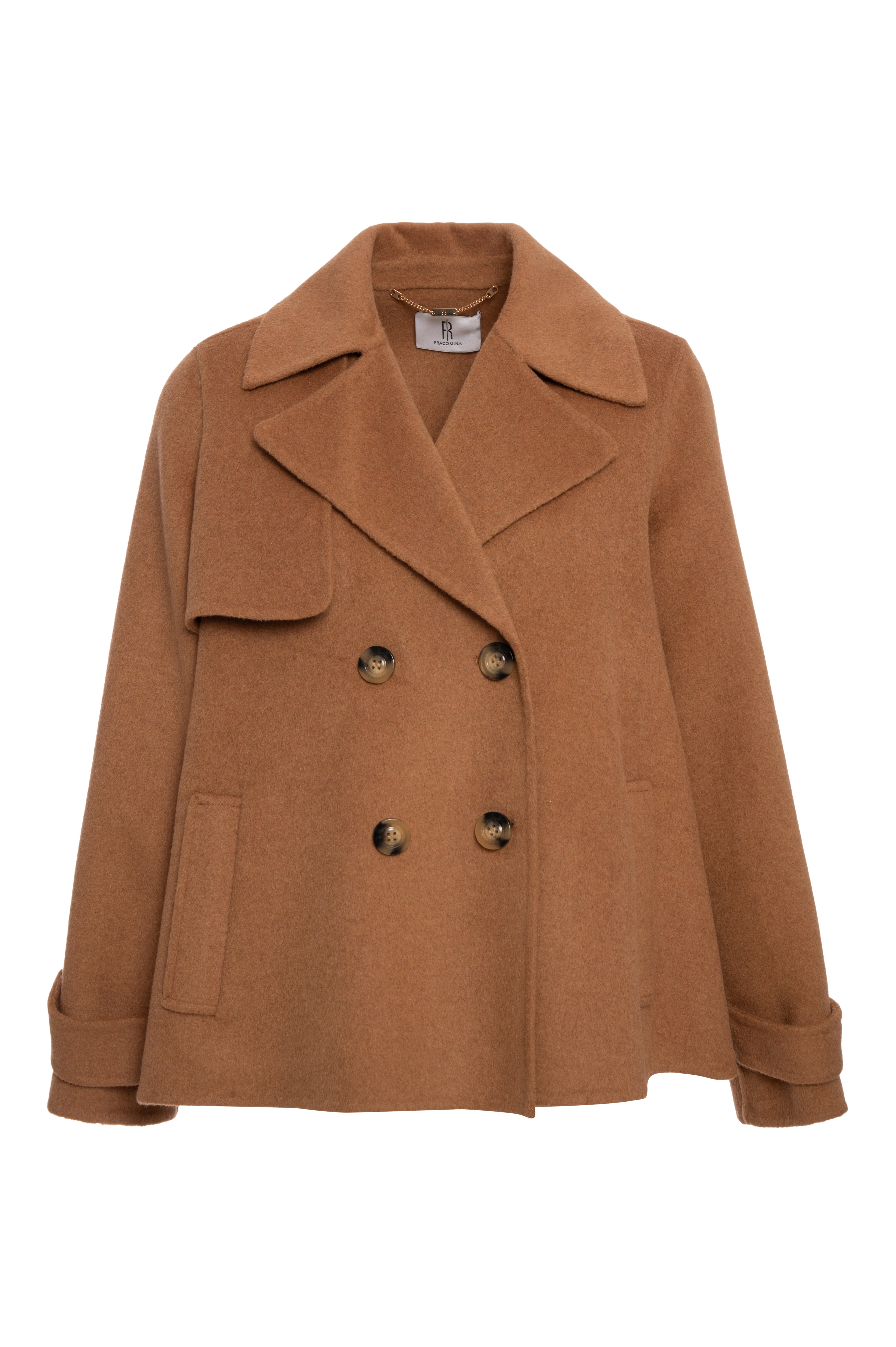 Cappotto linea ad A in panno con lana FR26WC1008W80801 FRACOMINA