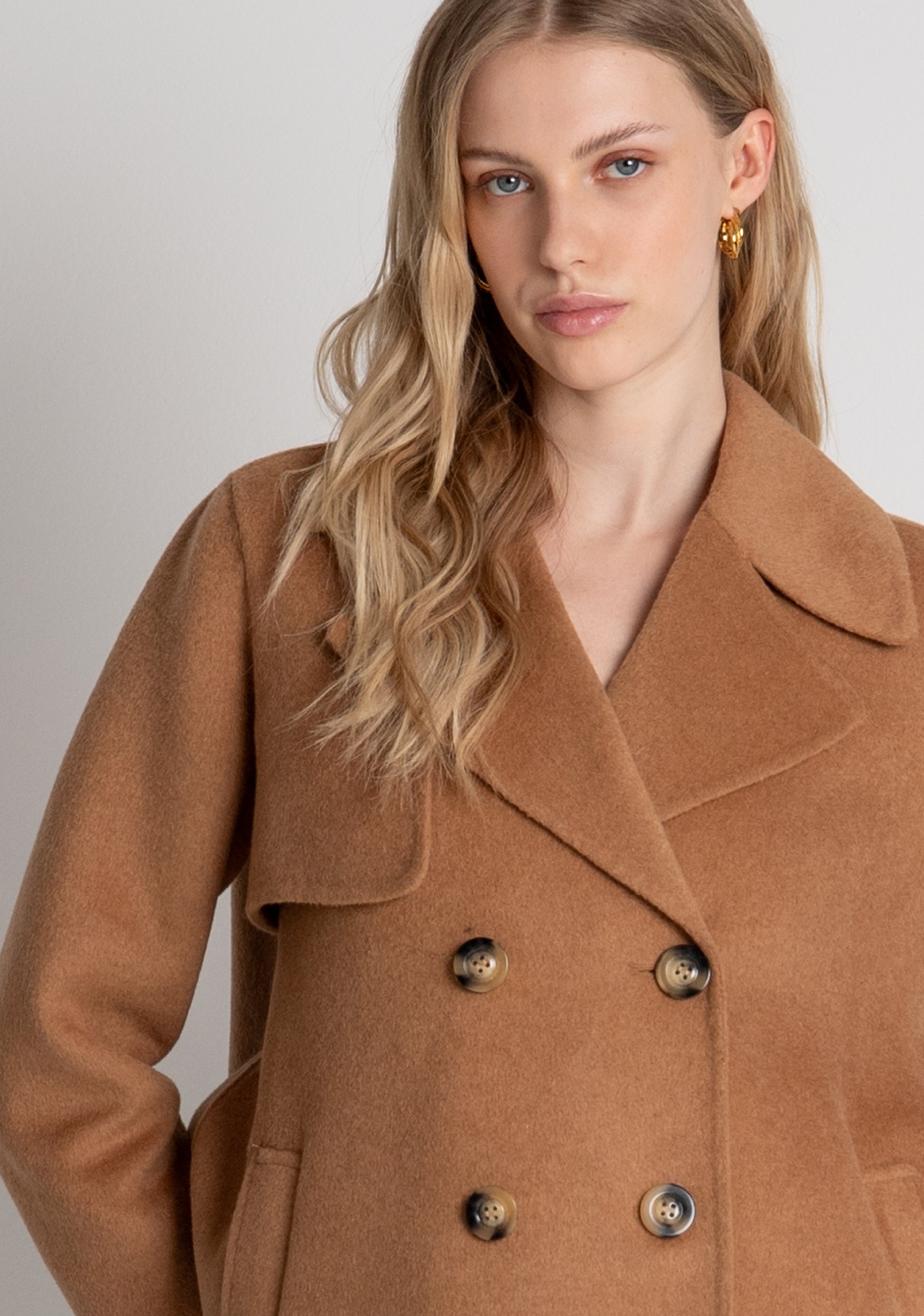 Cappotto linea ad A in panno con lana FR26WC1008W80801 FRACOMINA