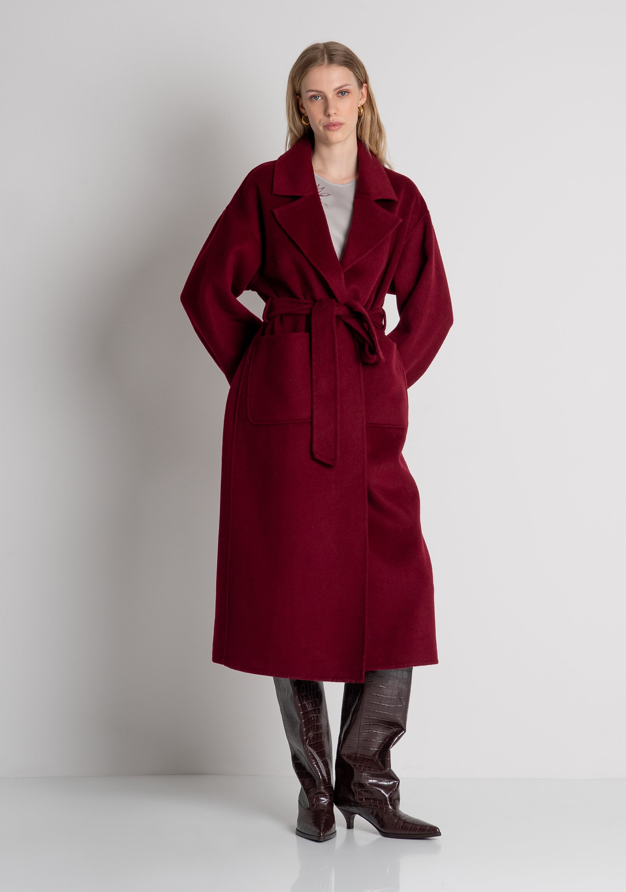 Cappotto regular lungo con lana FR26WC1012W80801 FRACOMINA