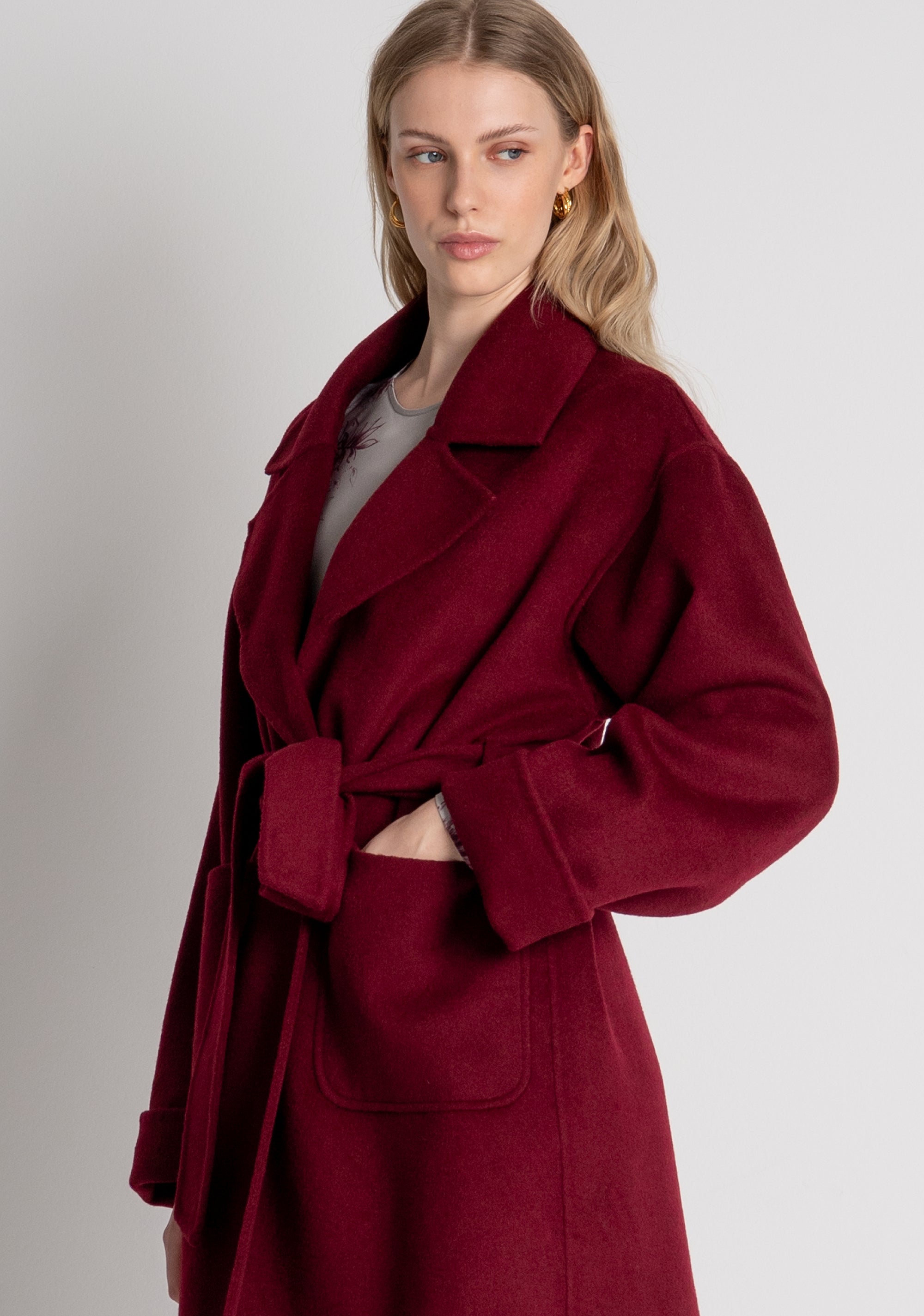 Cappotto regular lungo con lana FR26WC1012W80801 FRACOMINA