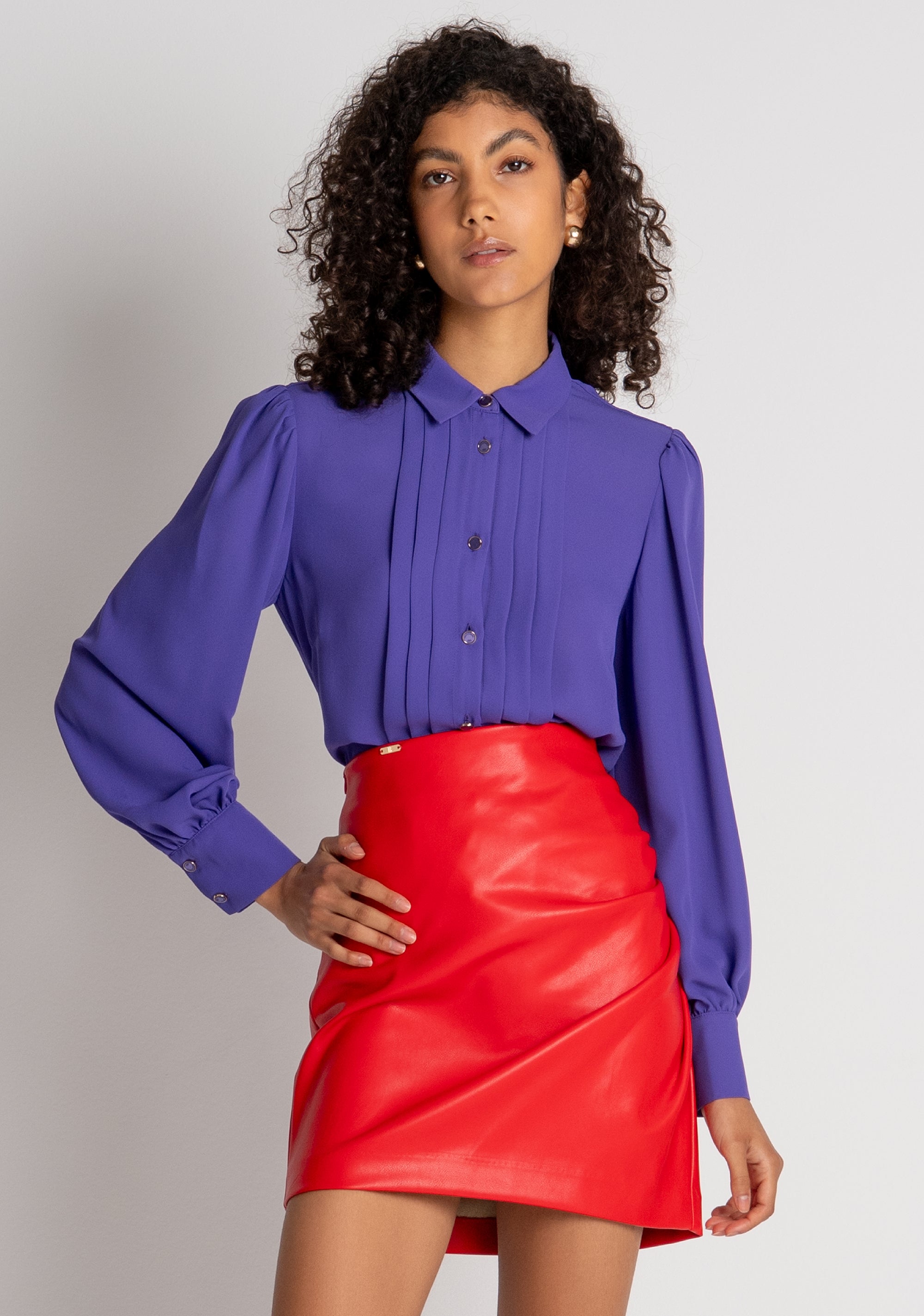Gonna slim mini in finta pelle FR26WG1004P41101 FRACOMINA