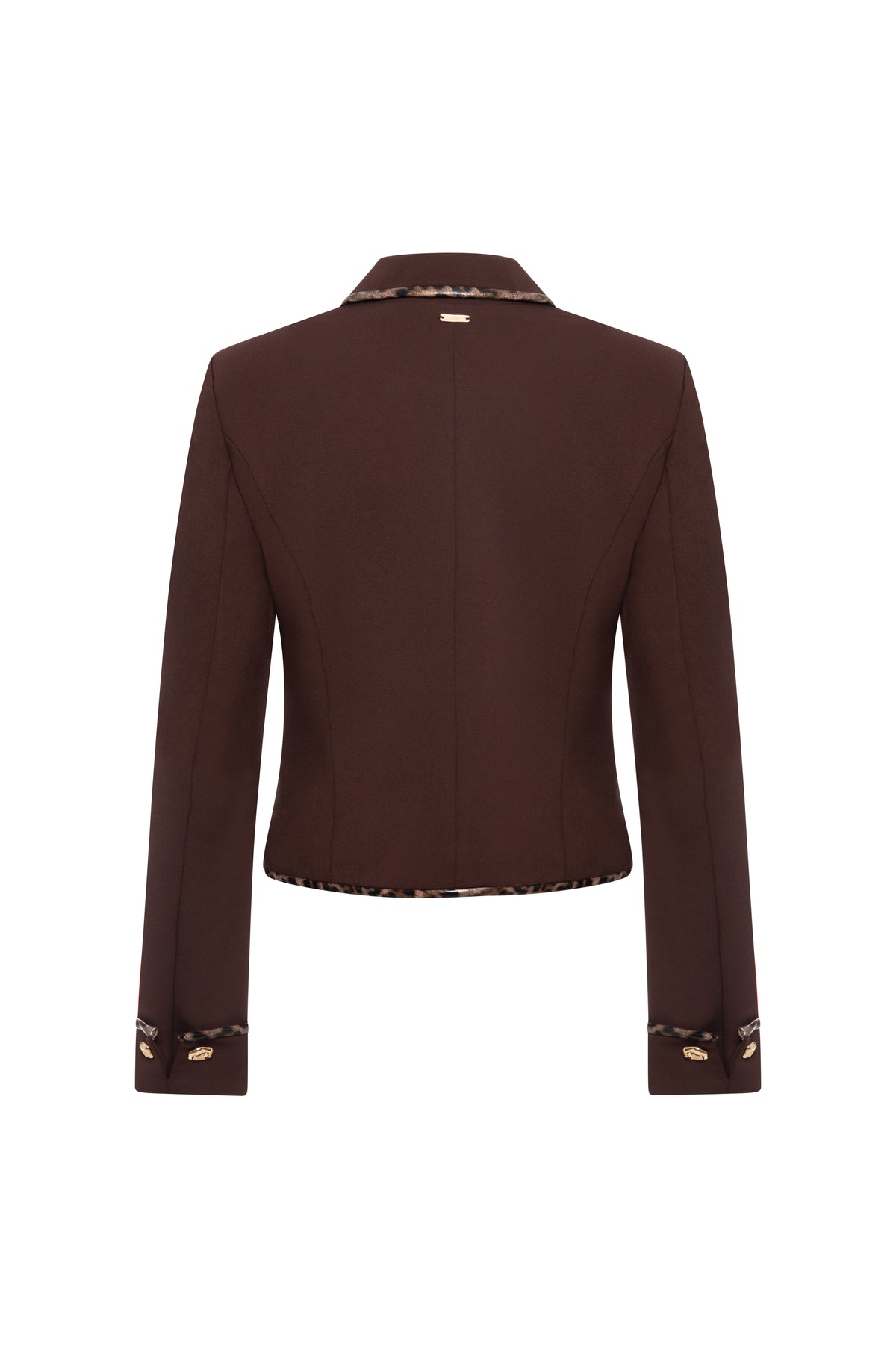 Giacca slim monopetto con inserti animalier FR26WJ1003W68601-K06 Fracomina