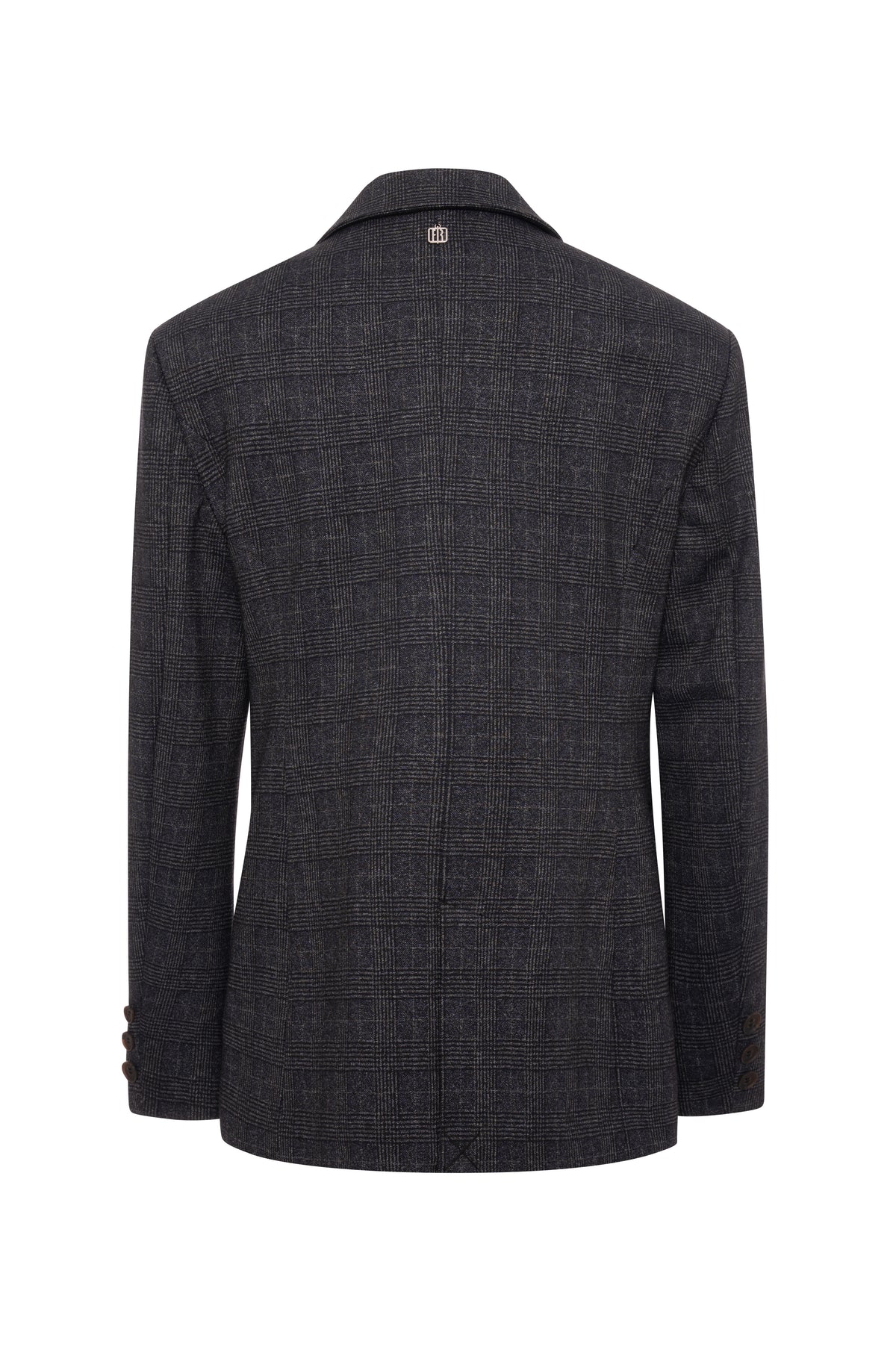 Blazer regular doppiopetto in tessuto Principe di Galles FR26WJ3010W575O2 FRACOMINA