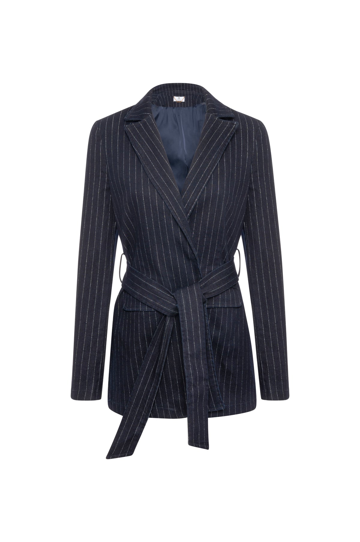 Blazer regular in denim gessato FR26WJ4013D407D4 FRACOMINA
