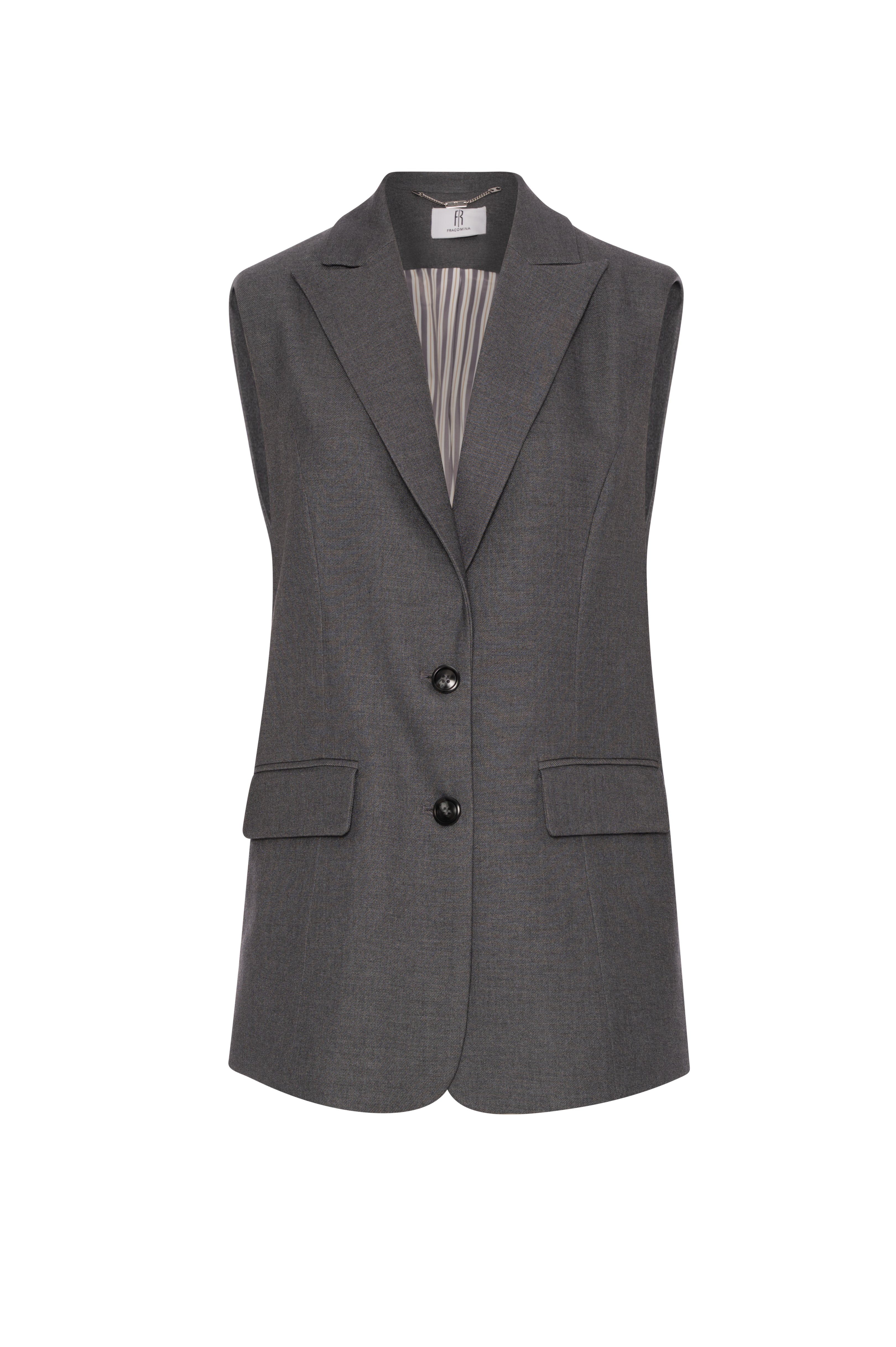 Gilet regular lungo monopetto FR26WJ5006W81301-KF8 Fracomina
