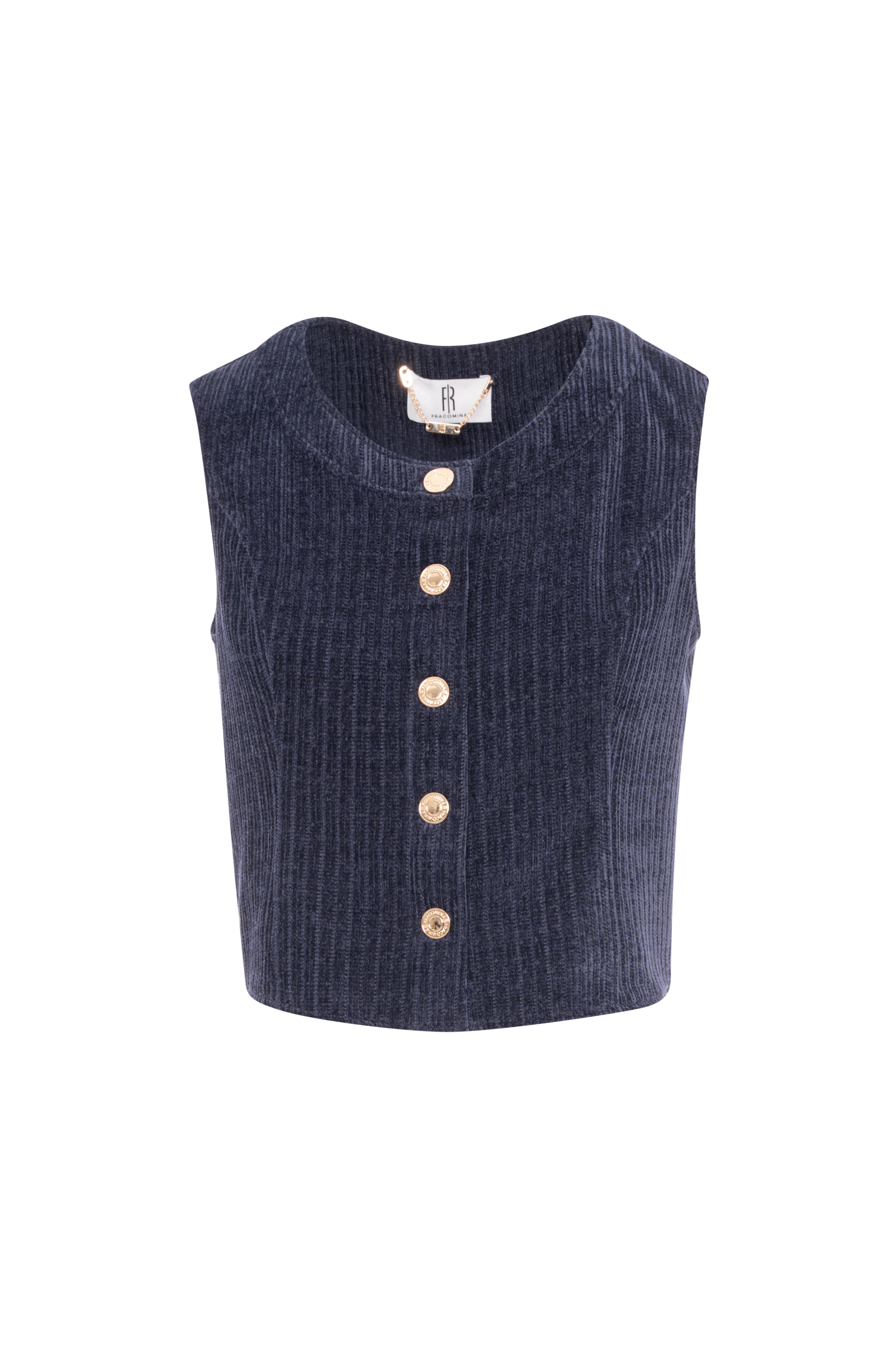 Gilet regular in velluto FR26WJ5012W59601 FRACOMINA