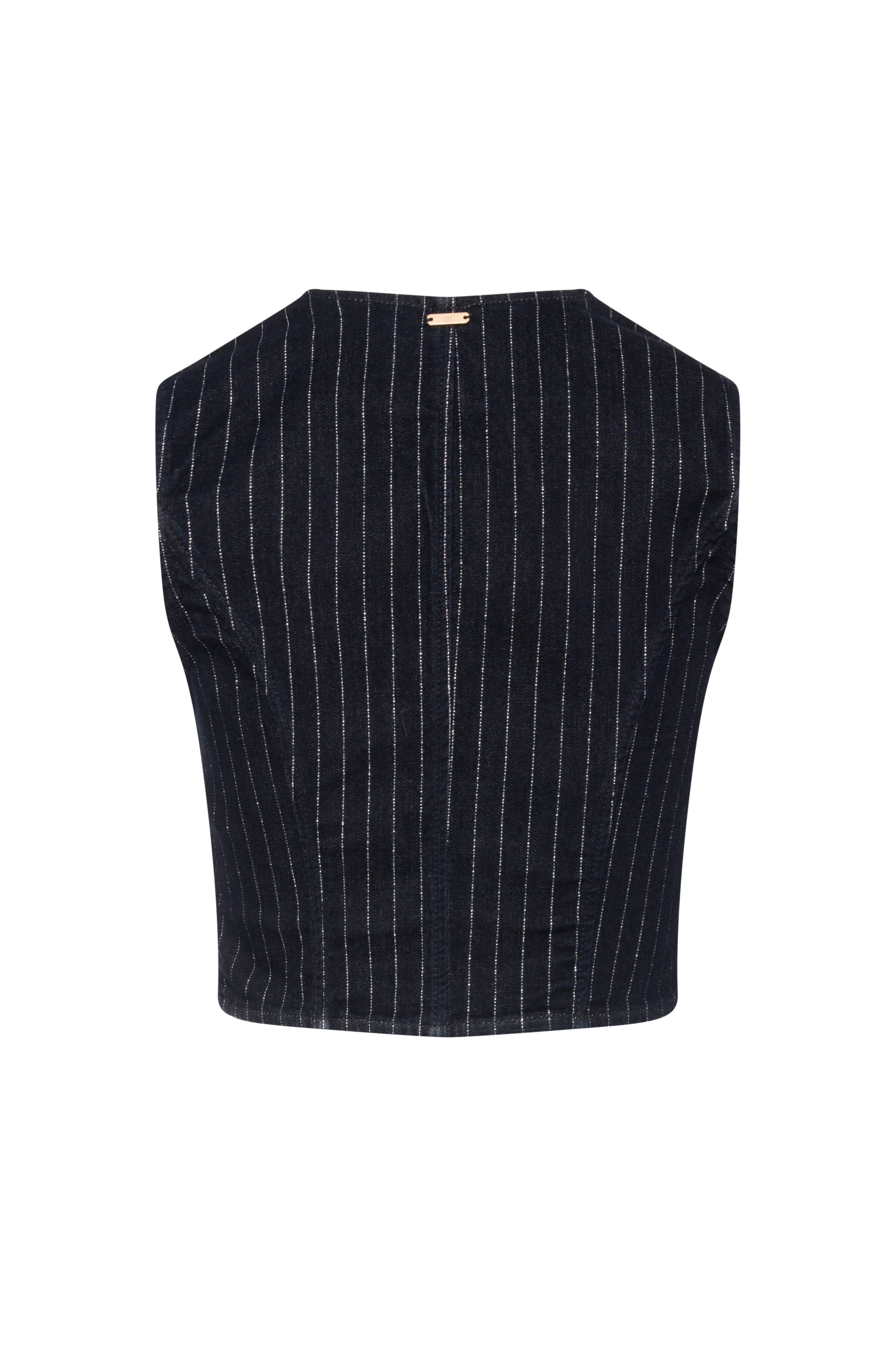 Gilet slim in denim gessato FR26WJ5015D407D4-K60 Fracomina