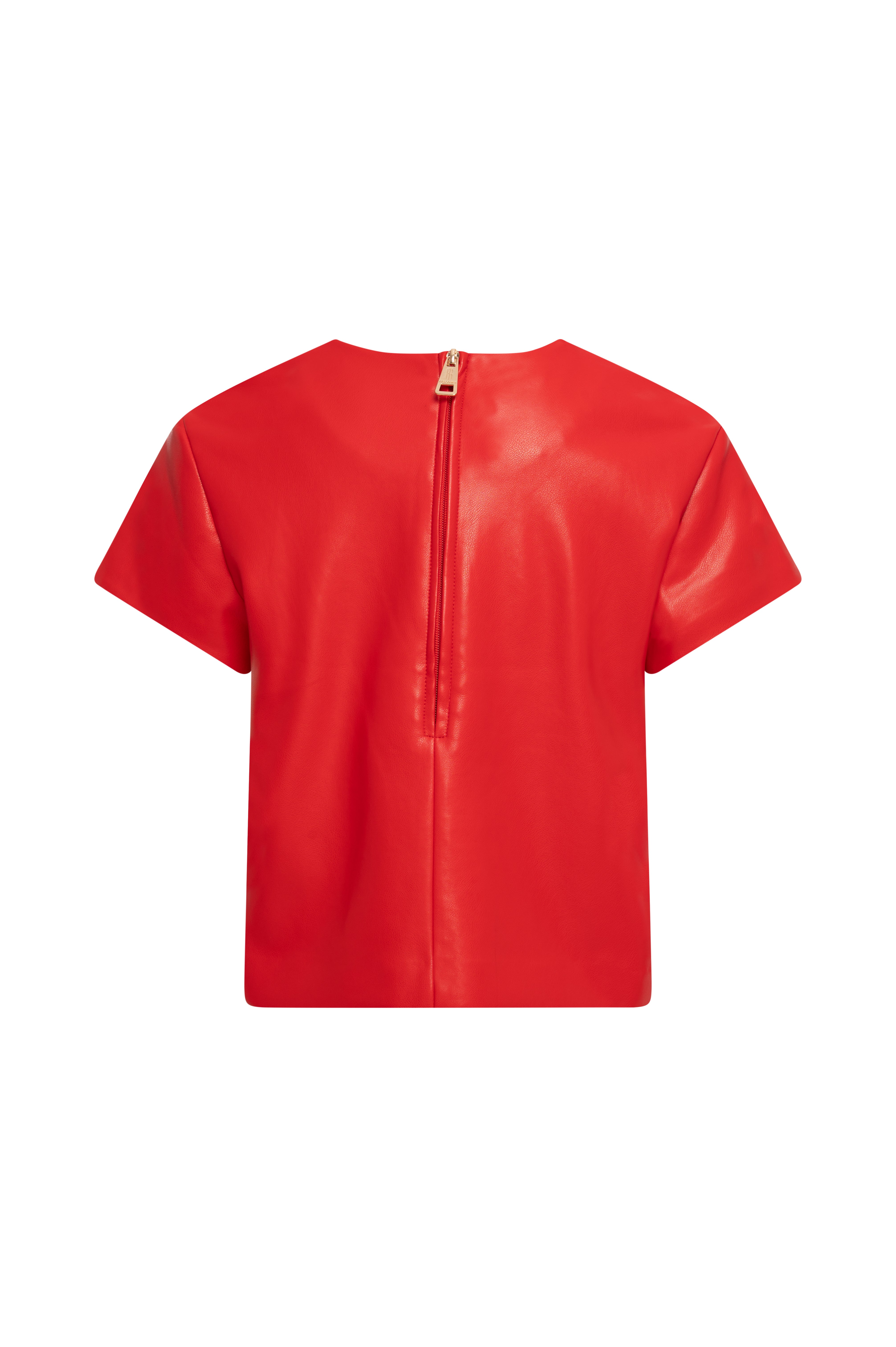 Top cropped in finta pelle FR26WT1001P41101 FRACOMINA