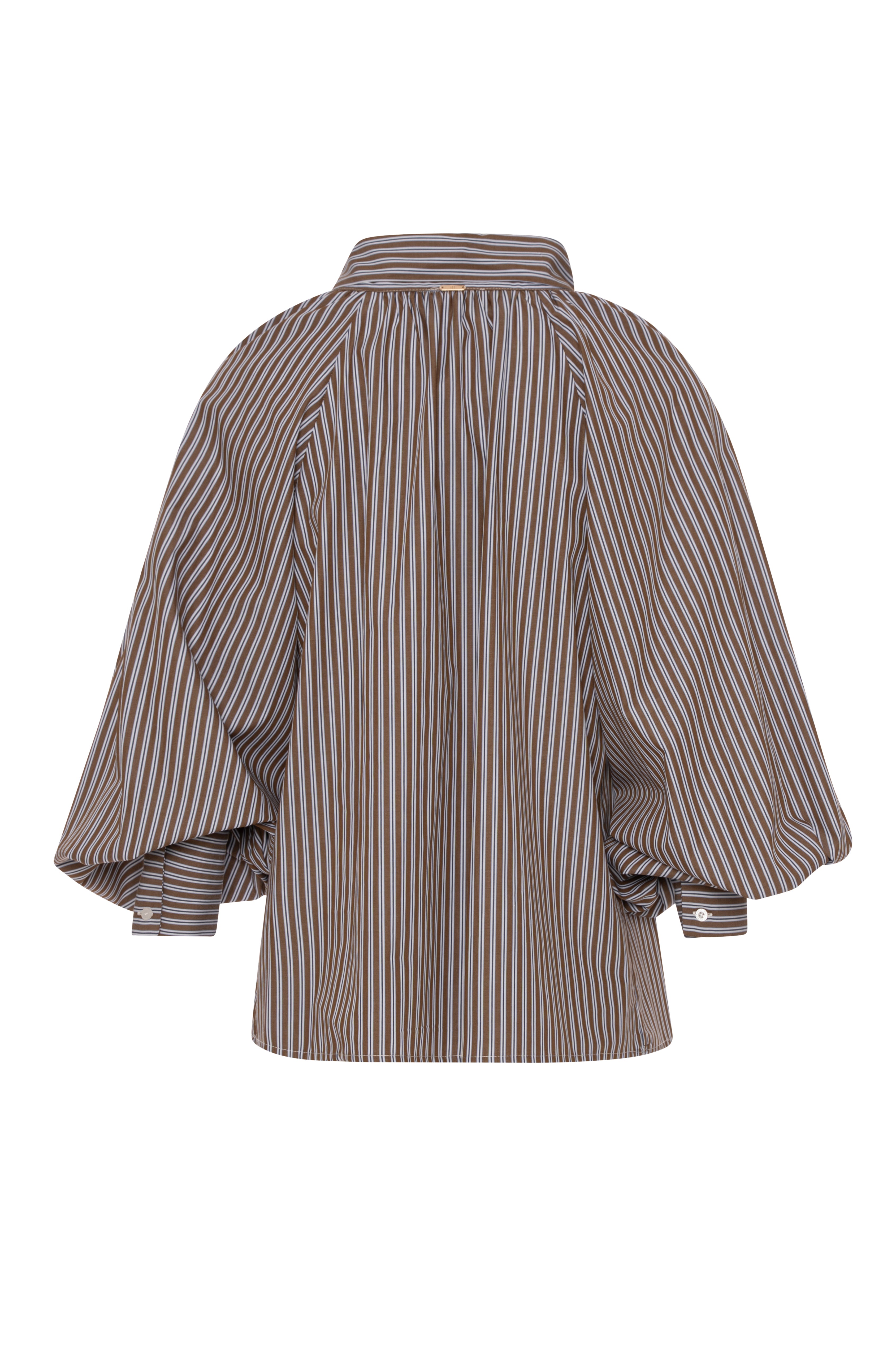 Blusa linea ad A in cotone a righe FR26WT1021W400N8 FRACOMINA