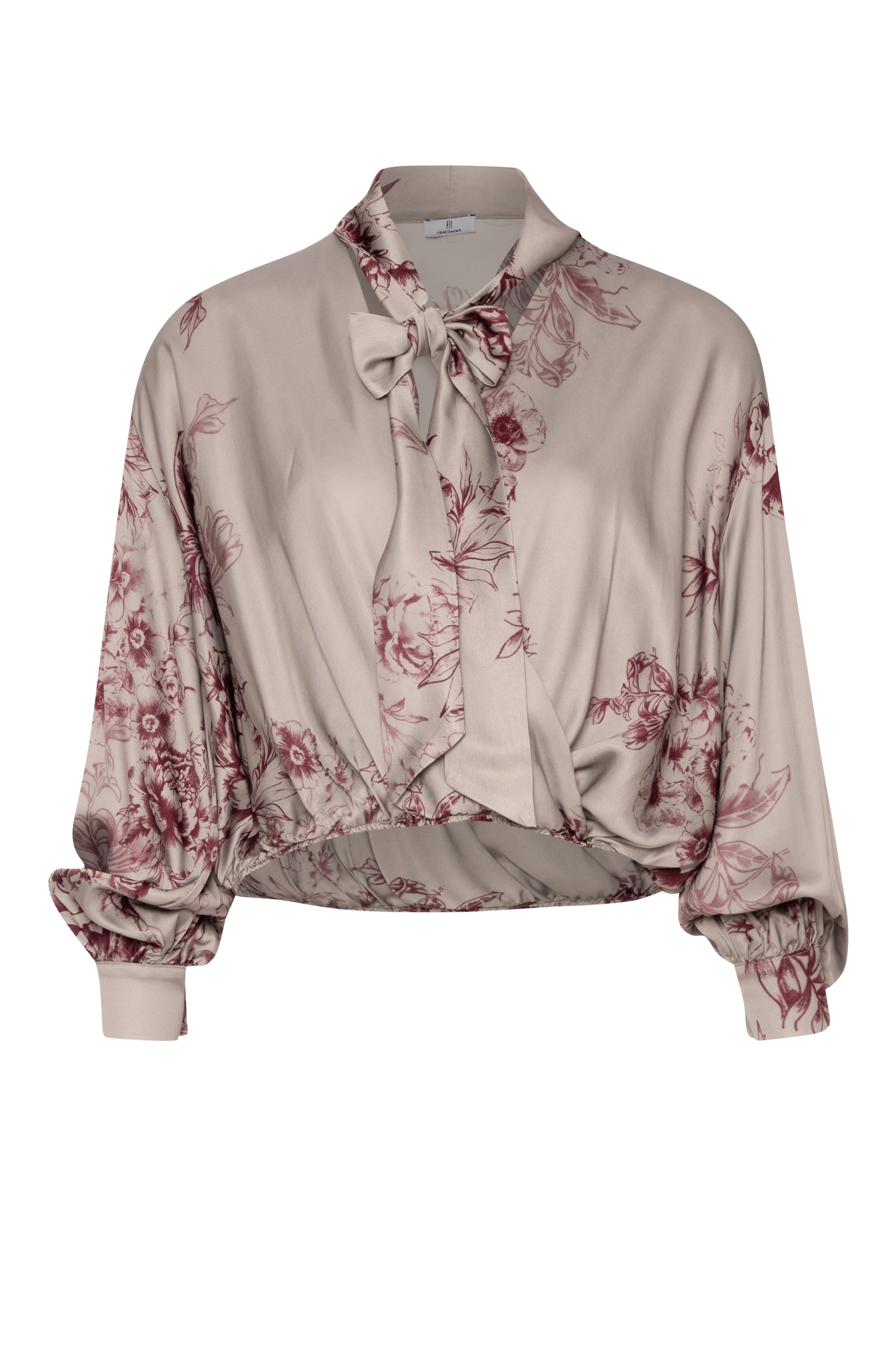 Blusa cropped in fantasia floreale FR26WT1024W583K2 FRACOMINA