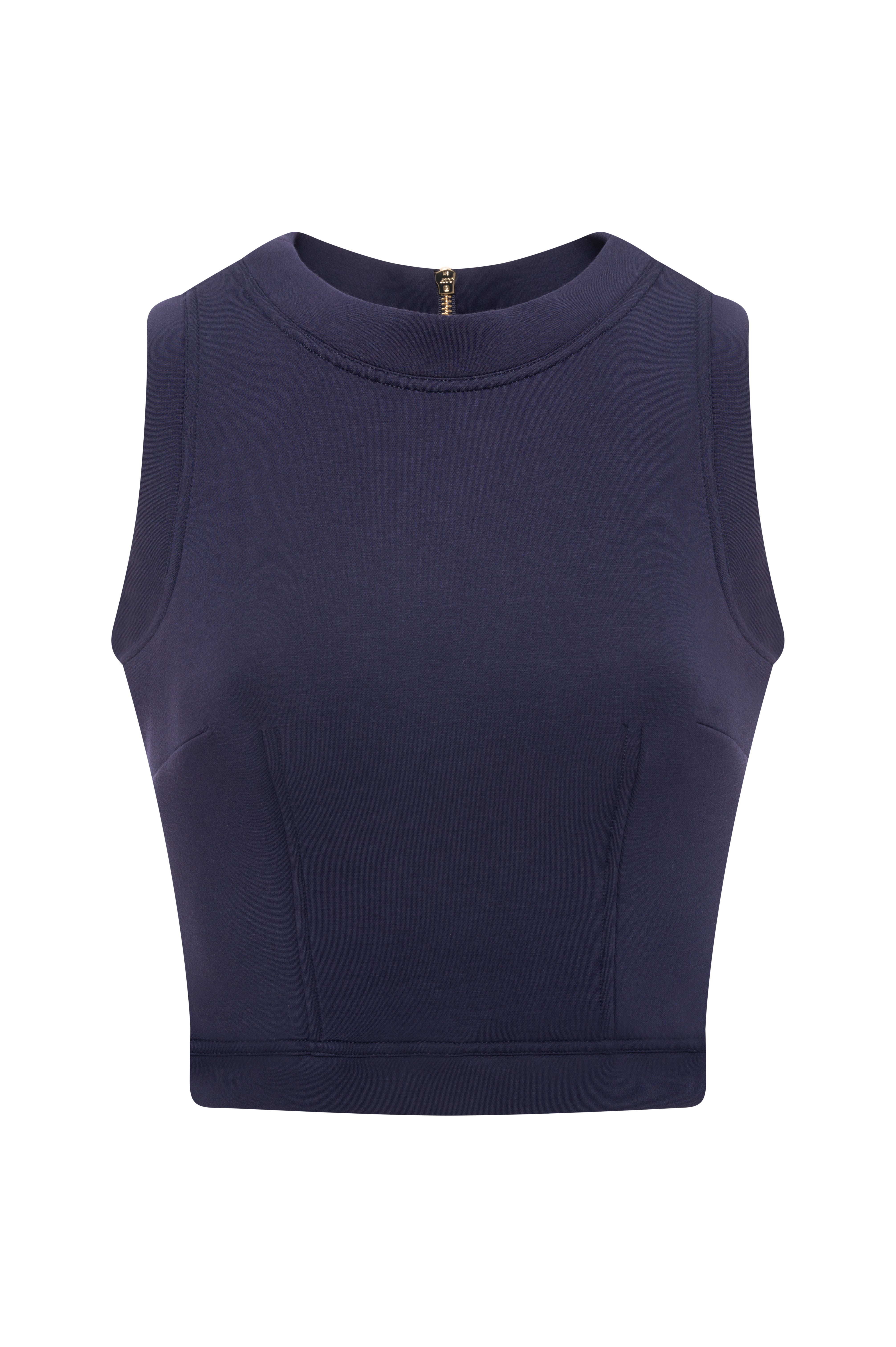 Top slim senza maniche in felpa FRACOMINA — immagine 4 di 5