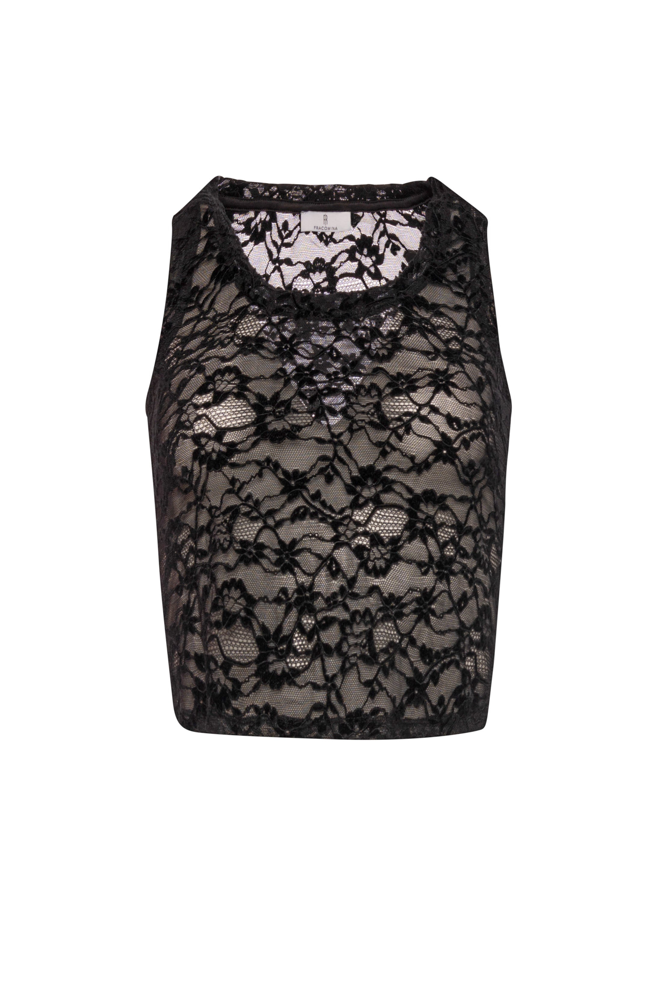 Top senza maniche slim in pizzo FRACOMINA — immagine 1 di 2
