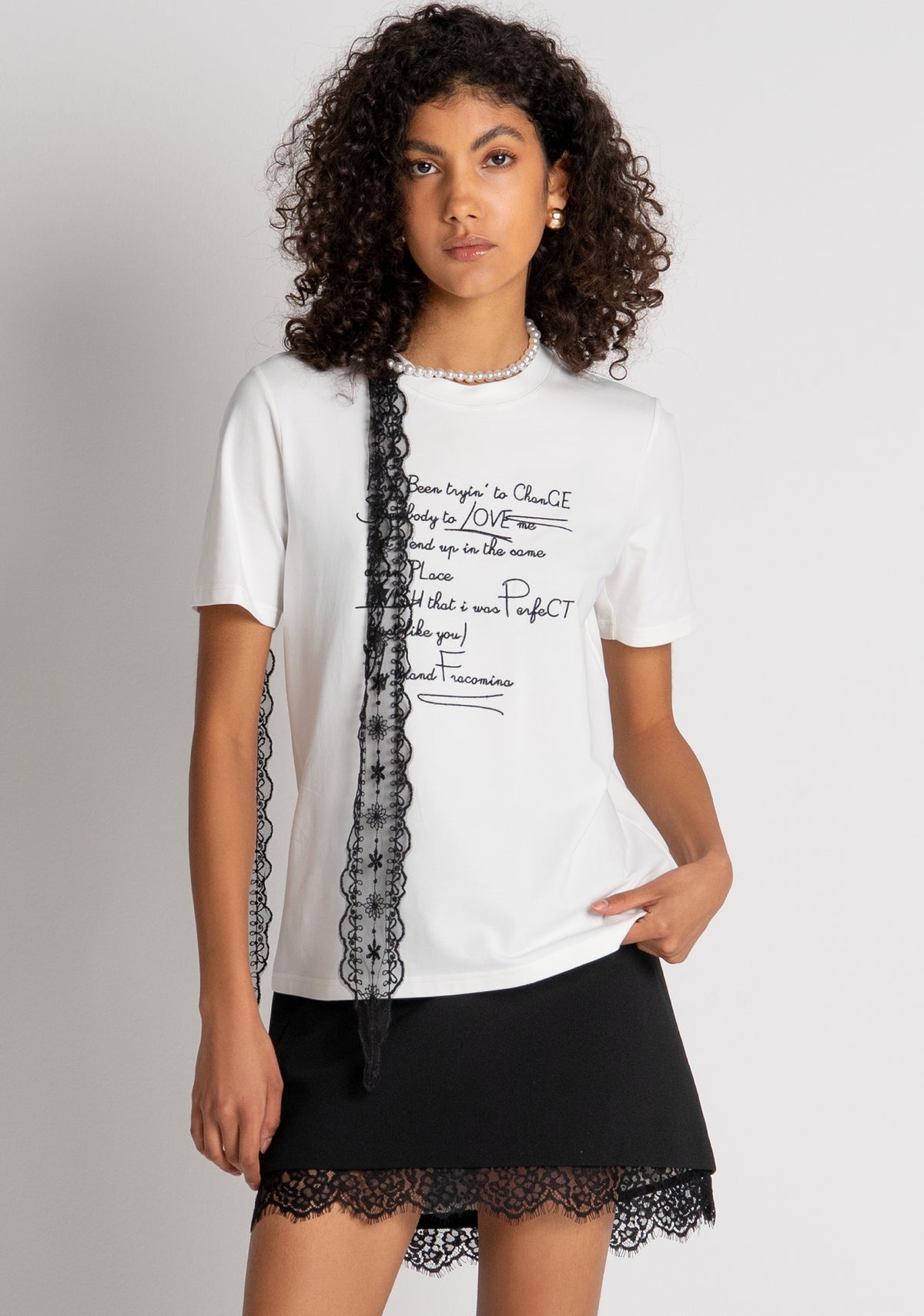 T-shirt regular in jersey di cotone stretch FR26WT3015J401N5 FRACOMINA