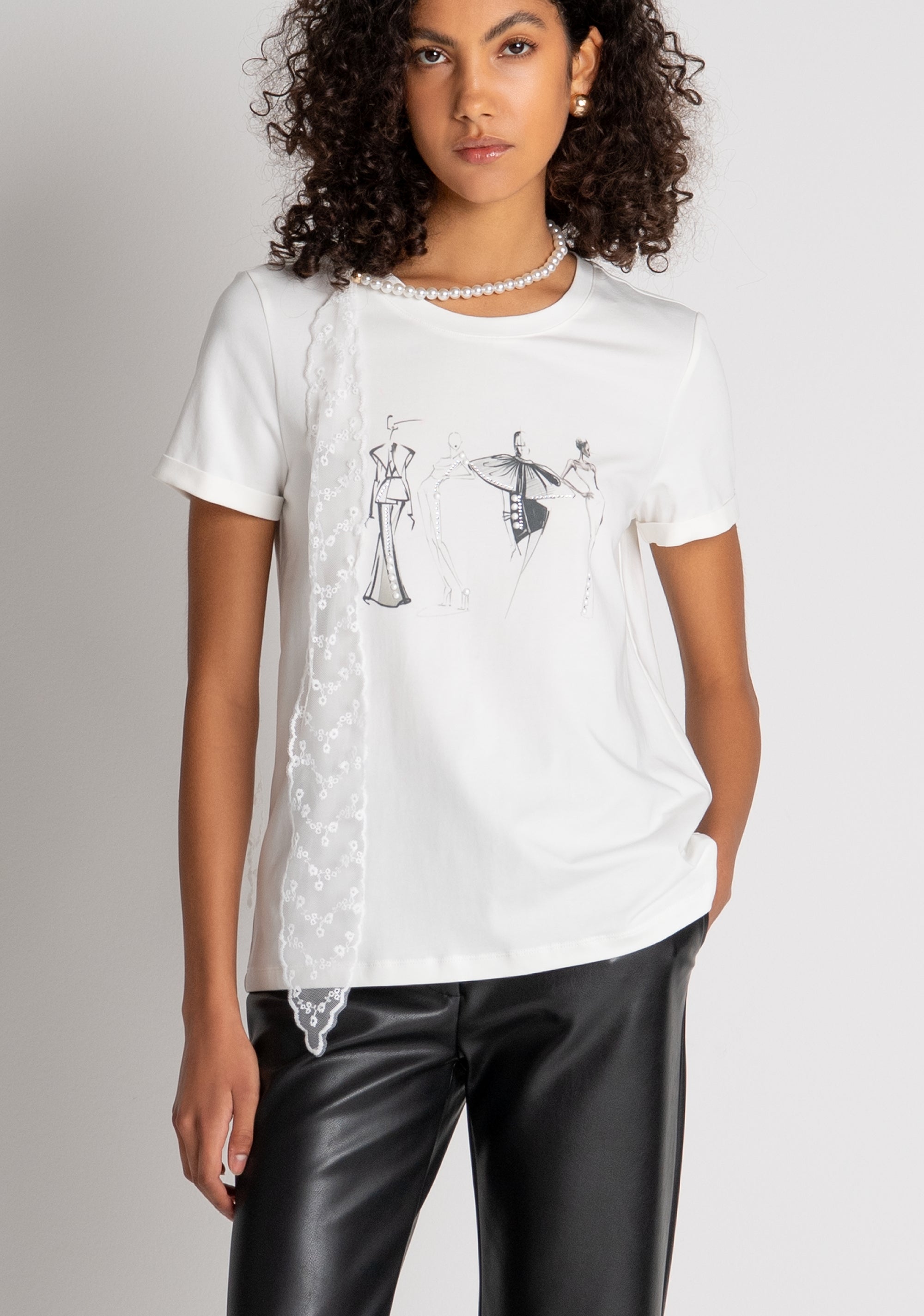 T-shirt regular in jersey di cotone FR26WT3018J401N5 FRACOMINA