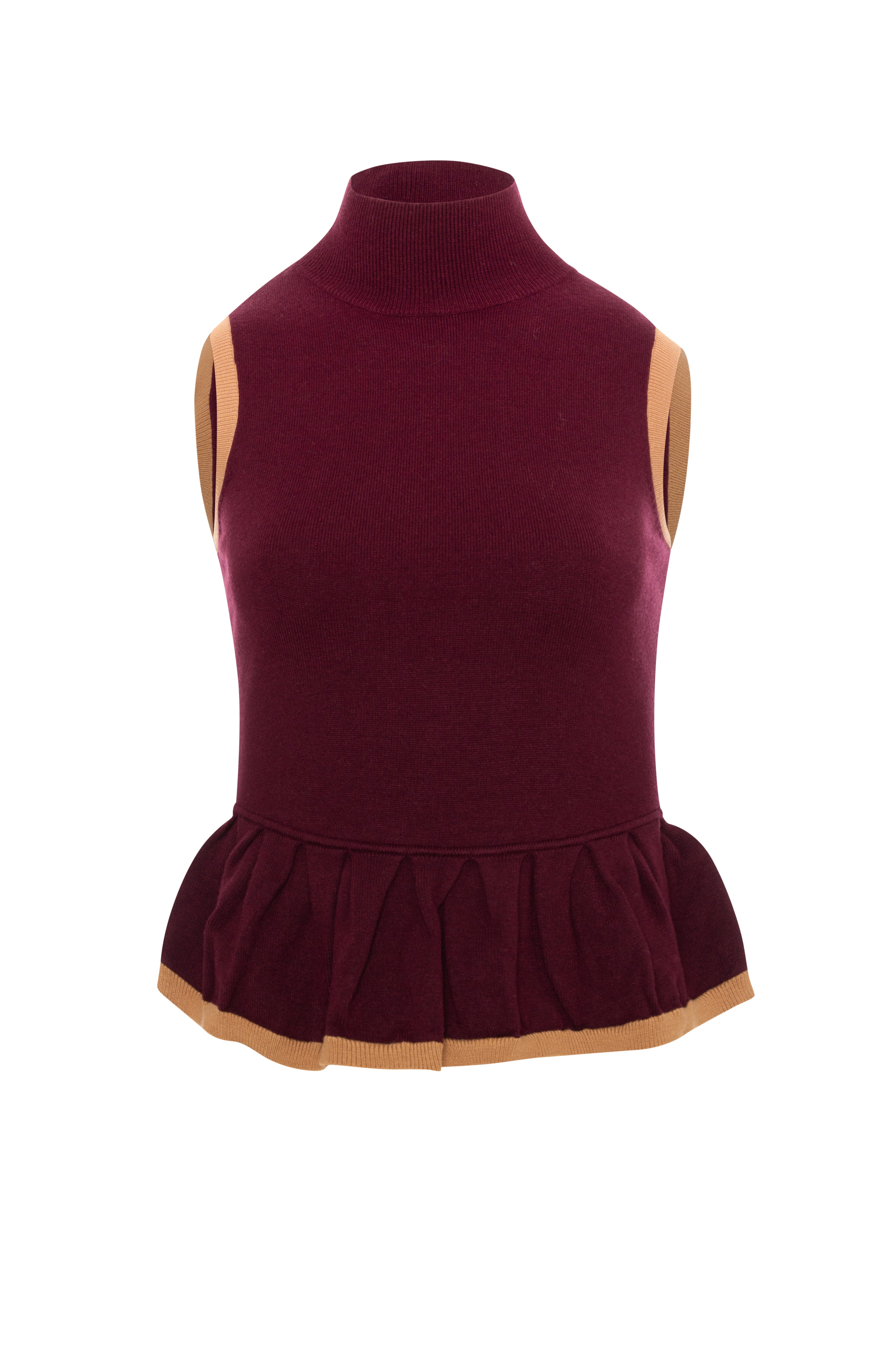 Top senza maniche in maglia bicolore FR26WT4009K50401-KH0 Fracomina