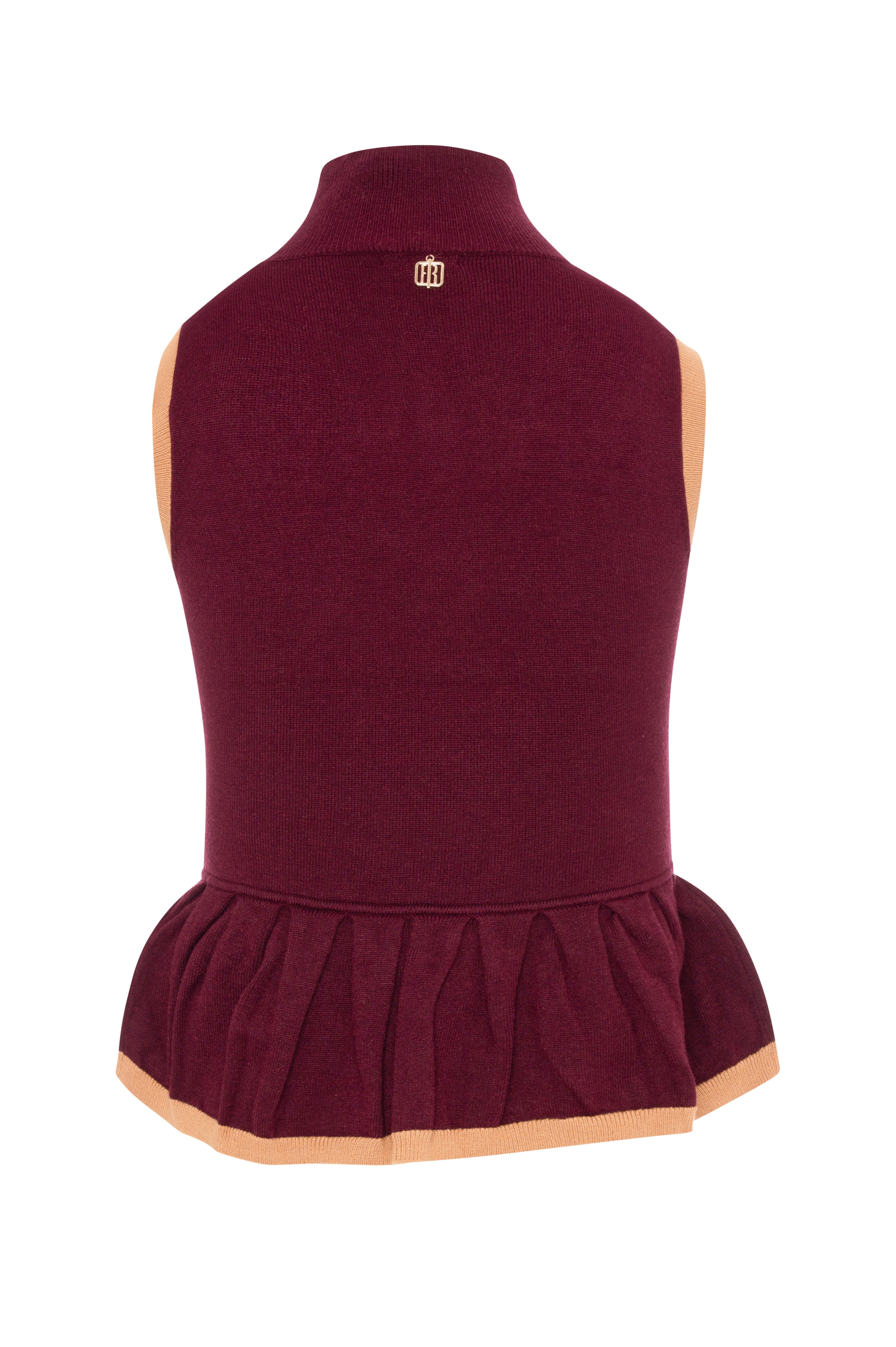 Top senza maniche in maglia bicolore FR26WT4009K50401-KH0 Fracomina