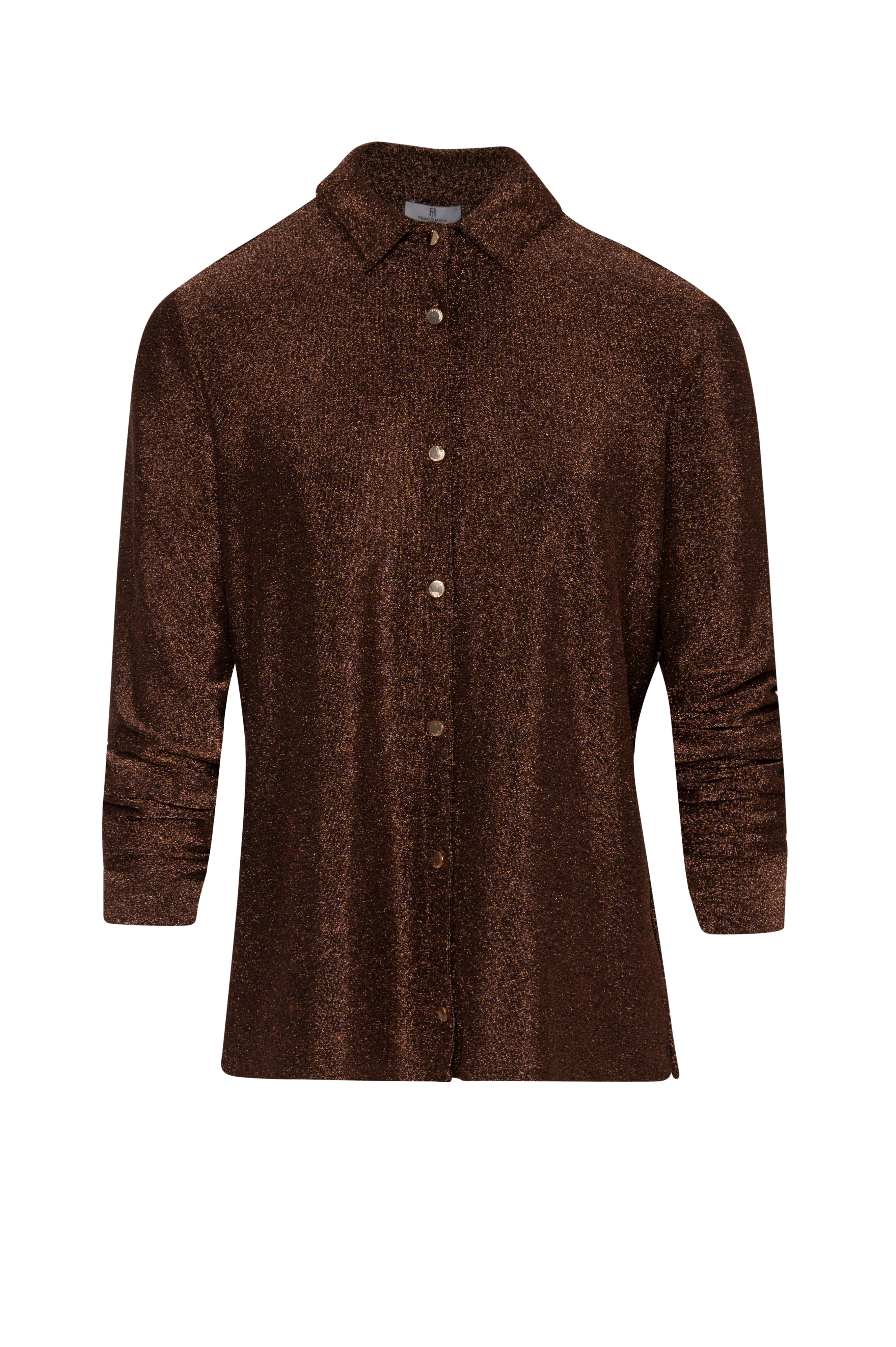 Camicia slim con lurex FR26WT6001J453Q7 FRACOMINA