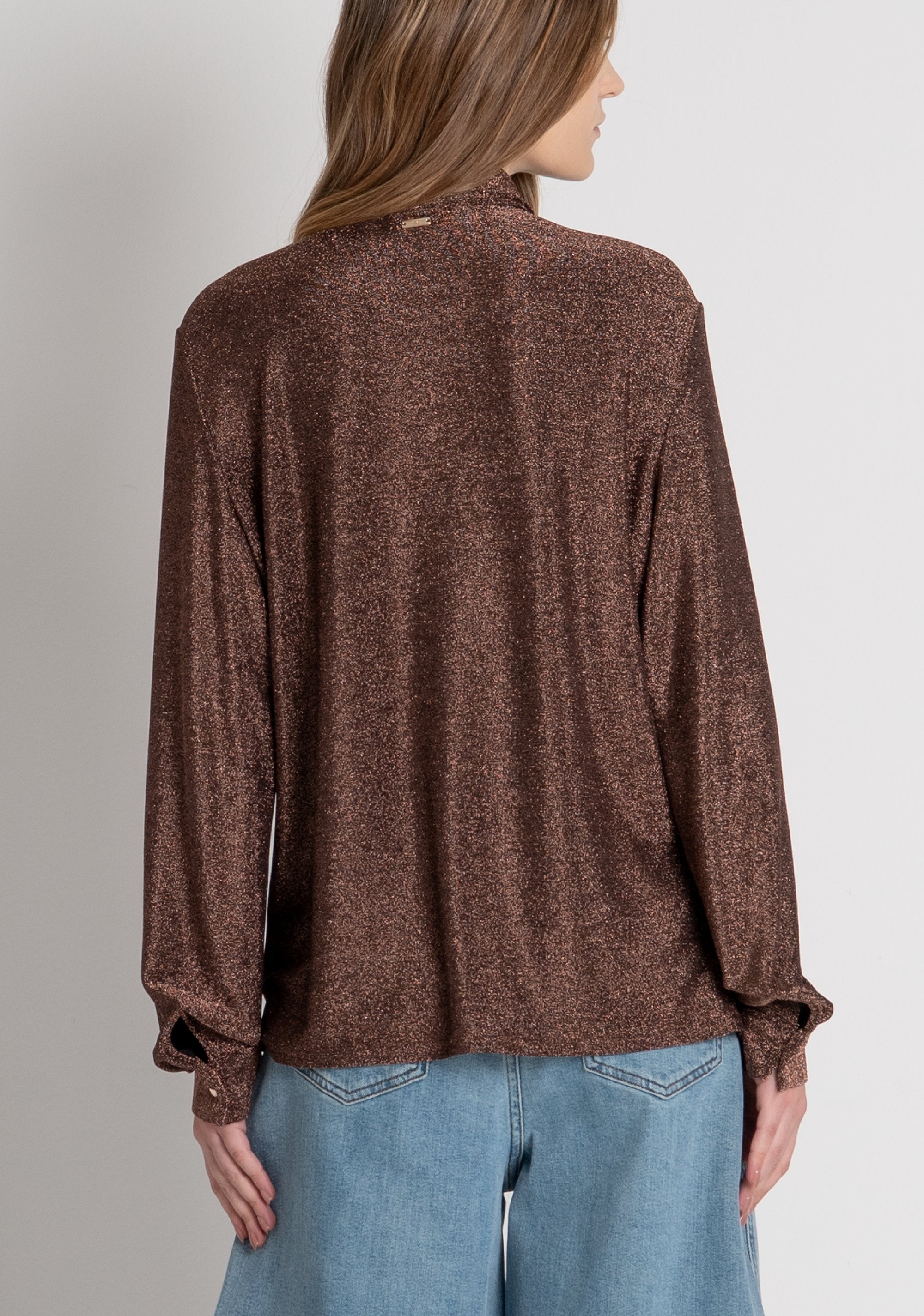 Camicia slim con lurex FR26WT6001J453Q7 FRACOMINA