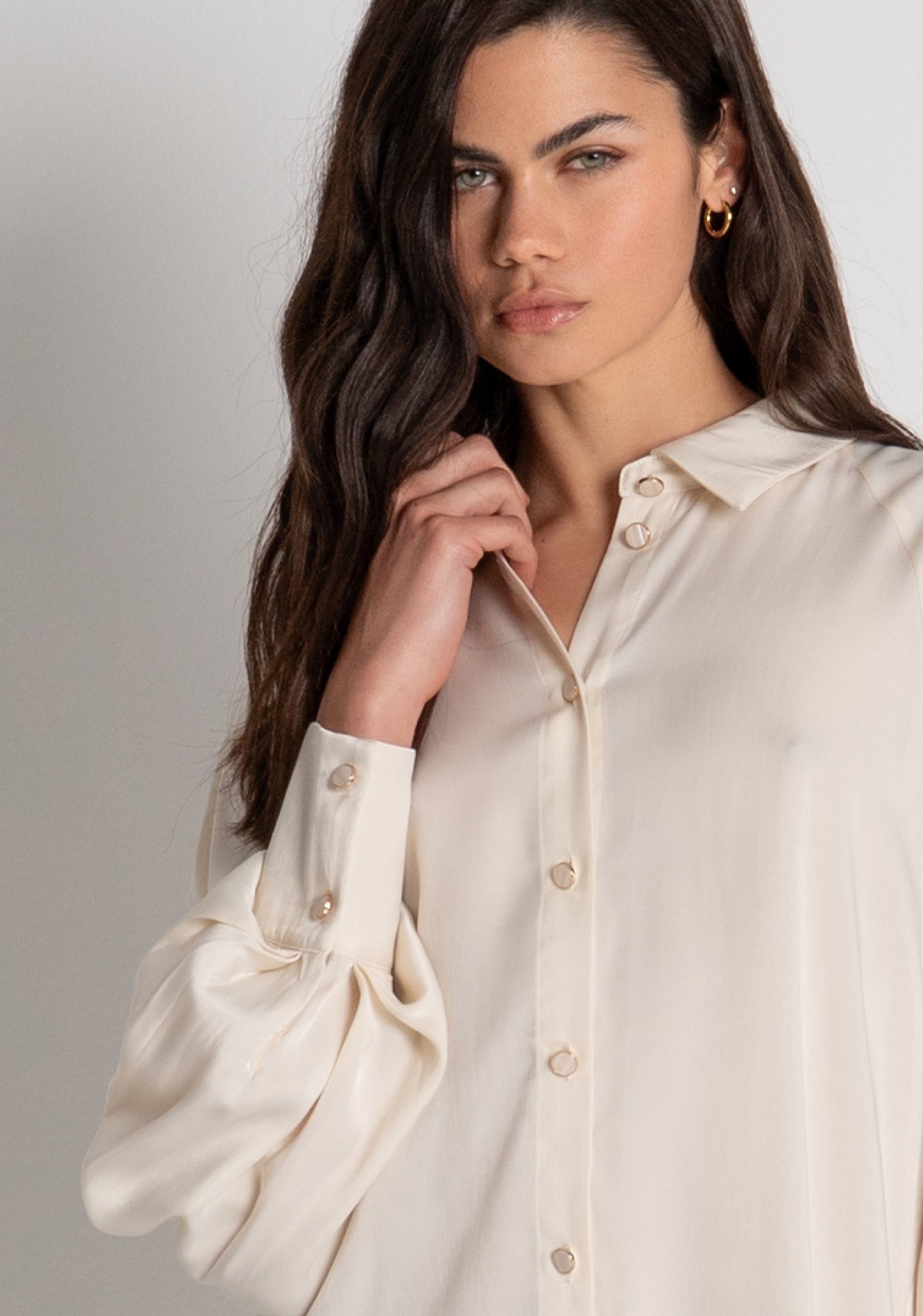 Camicia flare con viscosa FR26WT6003W49201 FRACOMINA