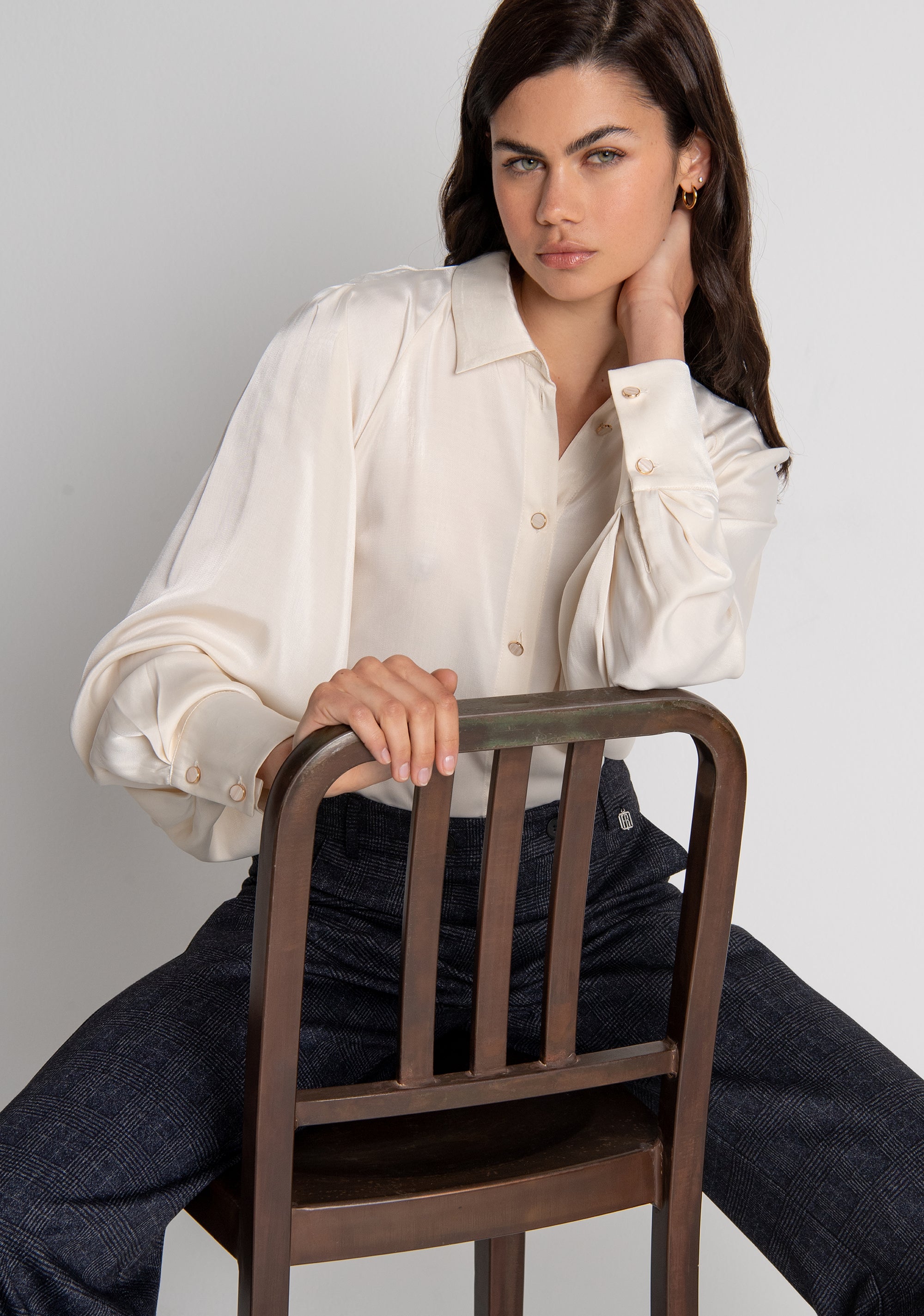 Camicia flare con viscosa FR26WT6003W49201 FRACOMINA
