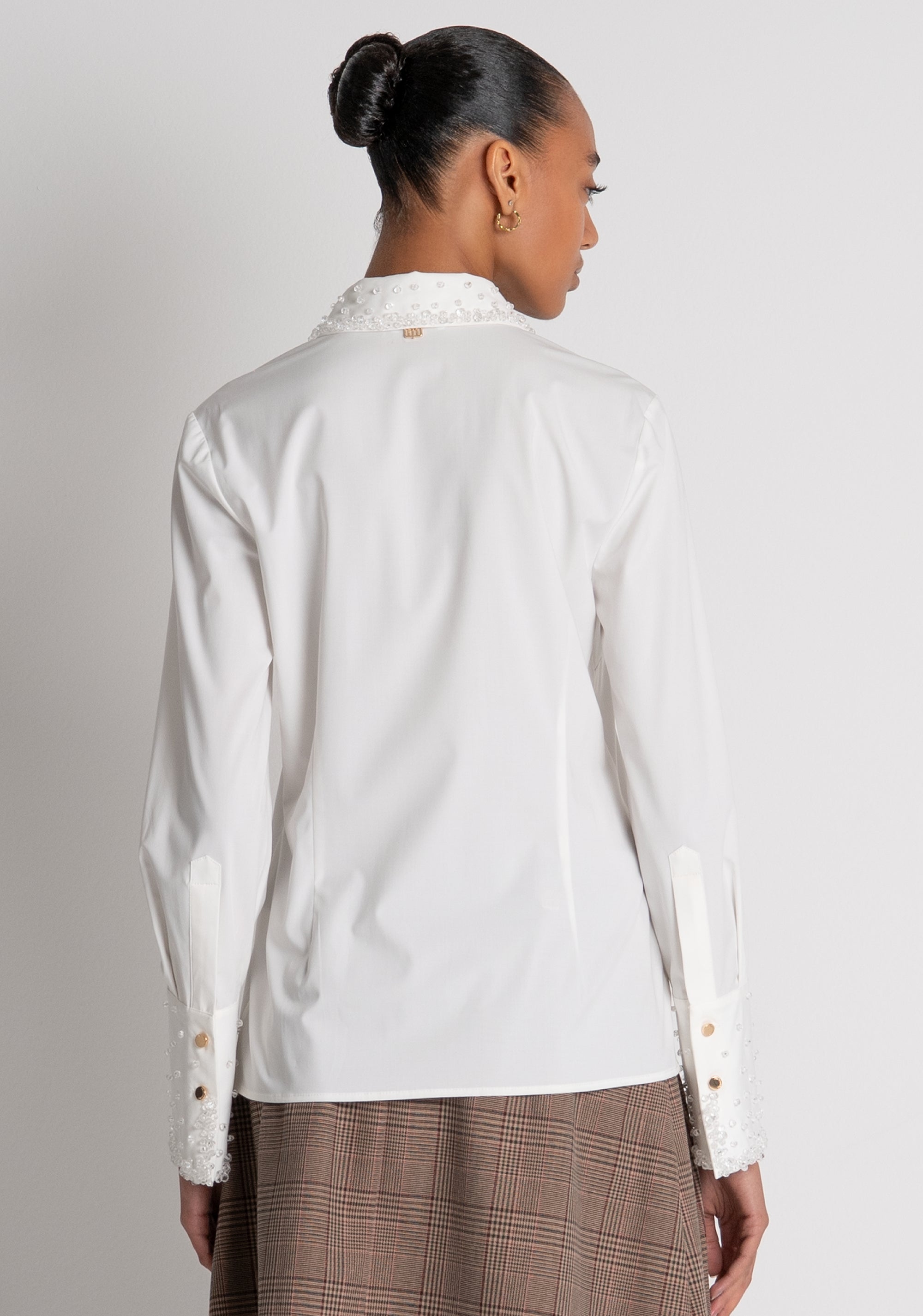 Camicia slim con applicazioni luminose FRACOMINA — immagine 4 di 6