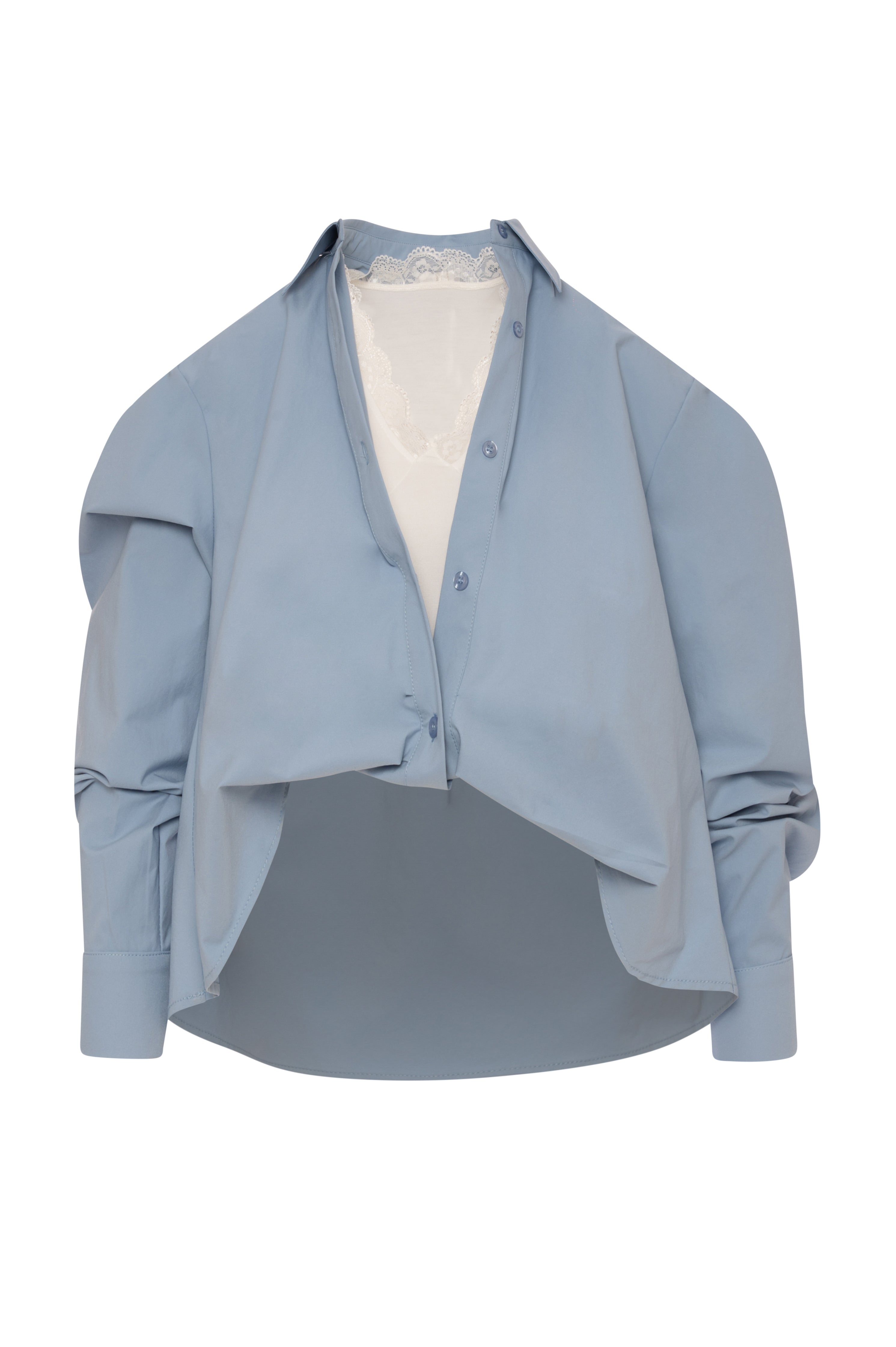 Camicia cropped con colletto classico FRACOMINA — immagine 2 di 3