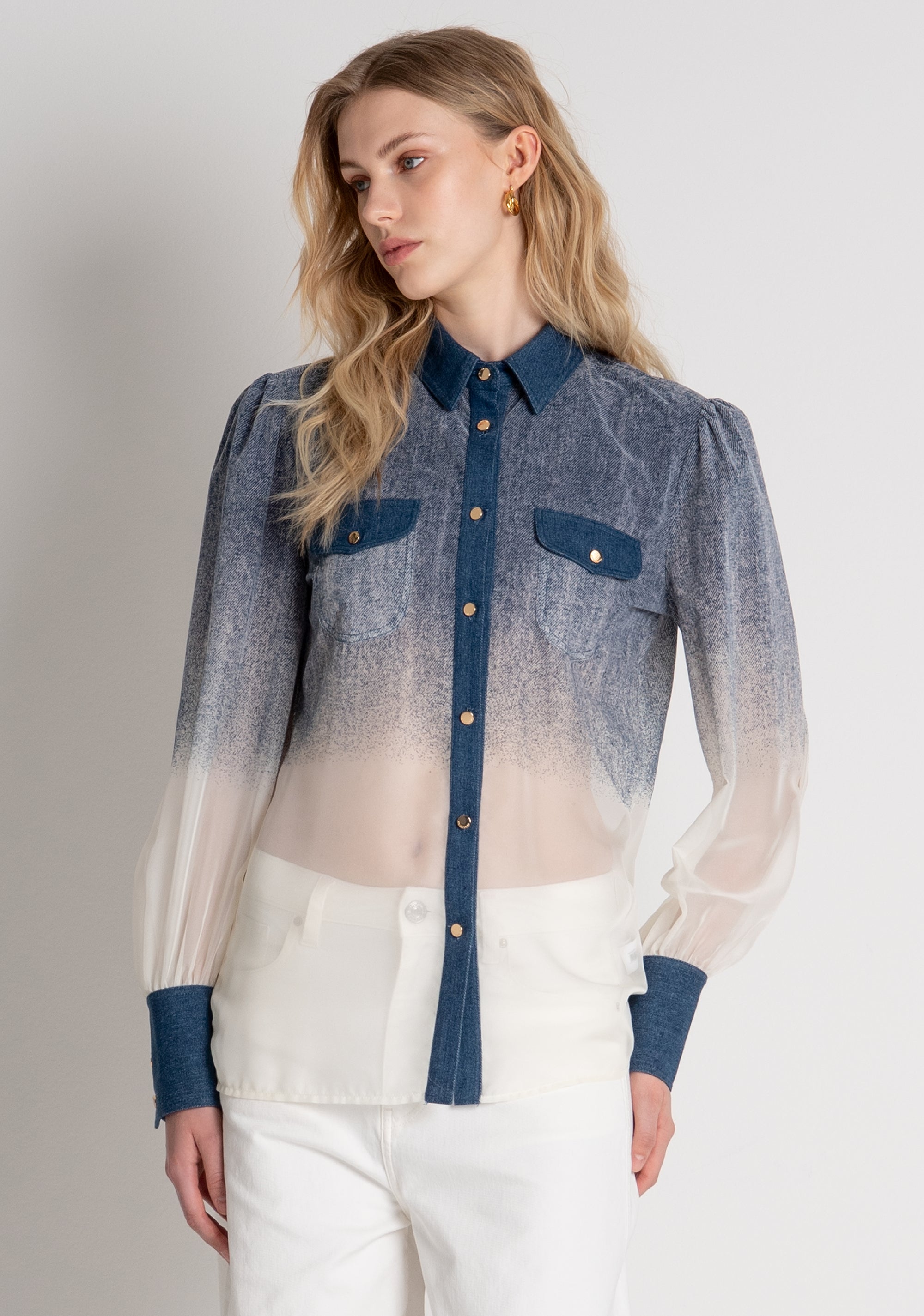 Camicia regular con effetto sfumato FR26WT6023W775Q1 FRACOMINA