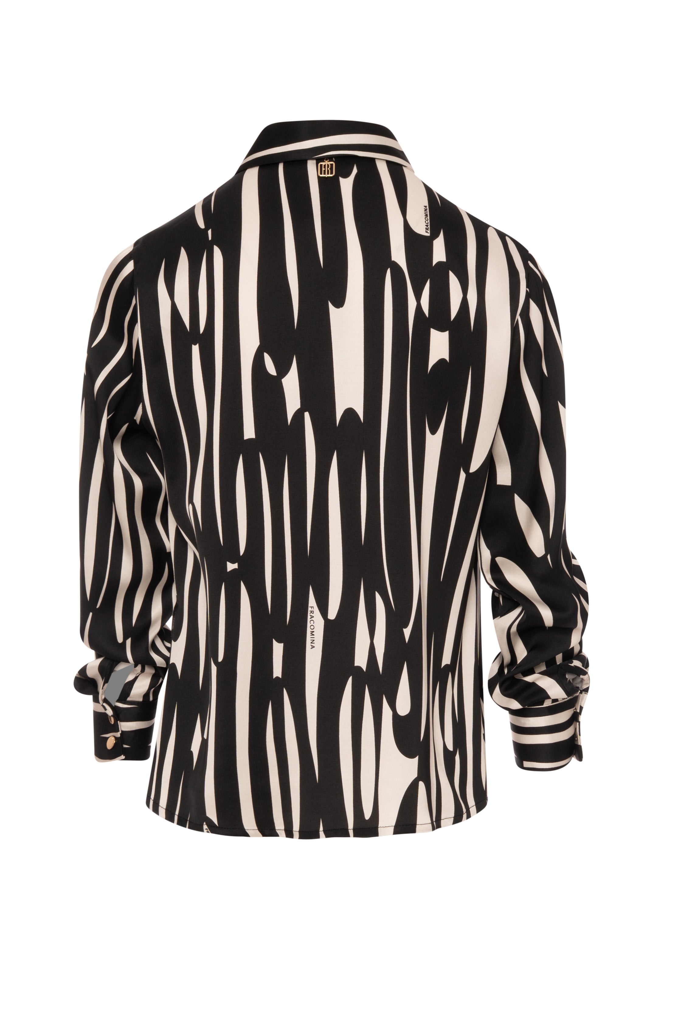 Camicia regular in viscosa con stampa astratta FRACOMINA — immagine 2 di 2