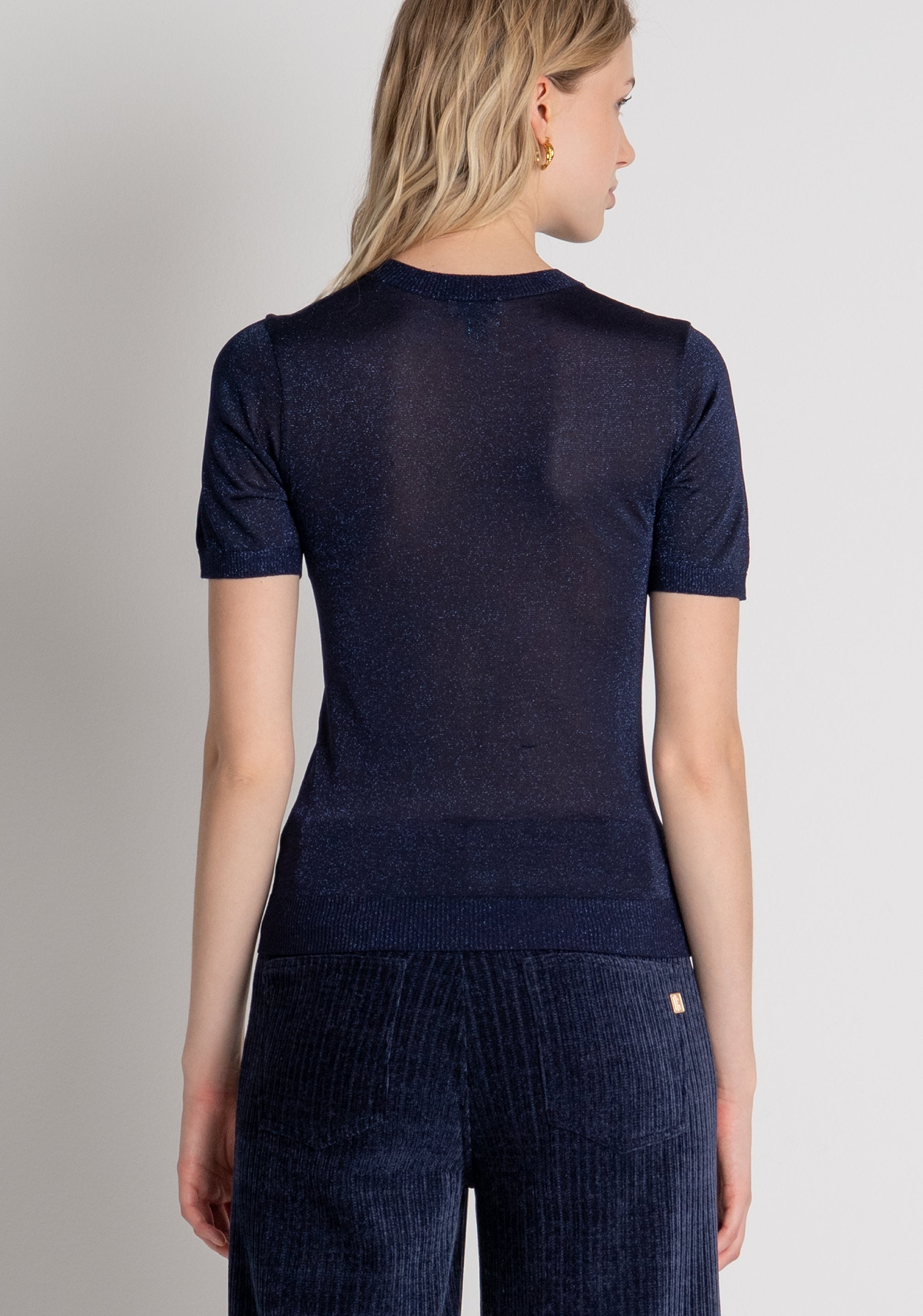 Maglia slim con lurex FR26WT7010K490Q7 FRACOMINA