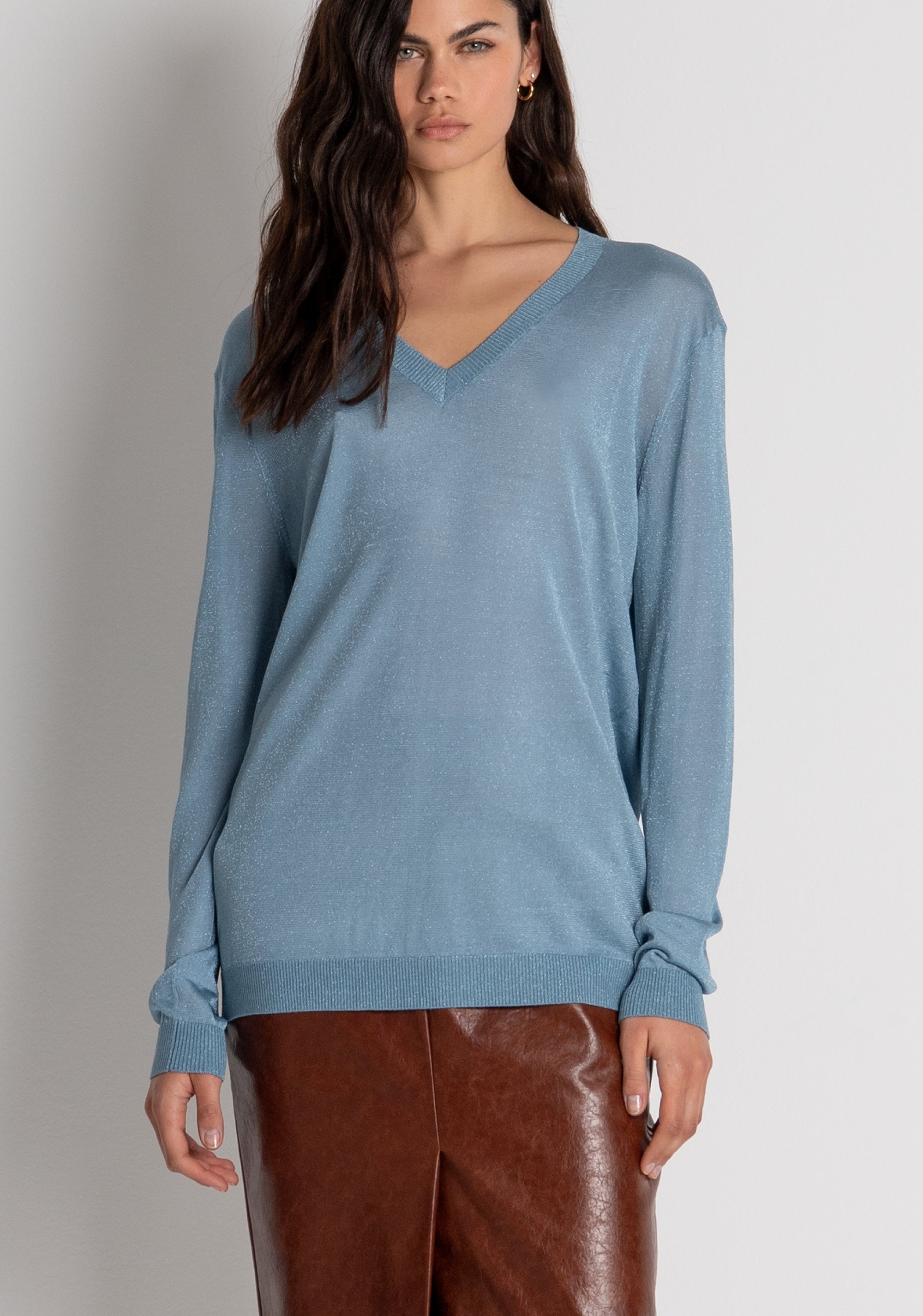 Maglia regular con lurex FR26WT7011K490Q7 FRACOMINA