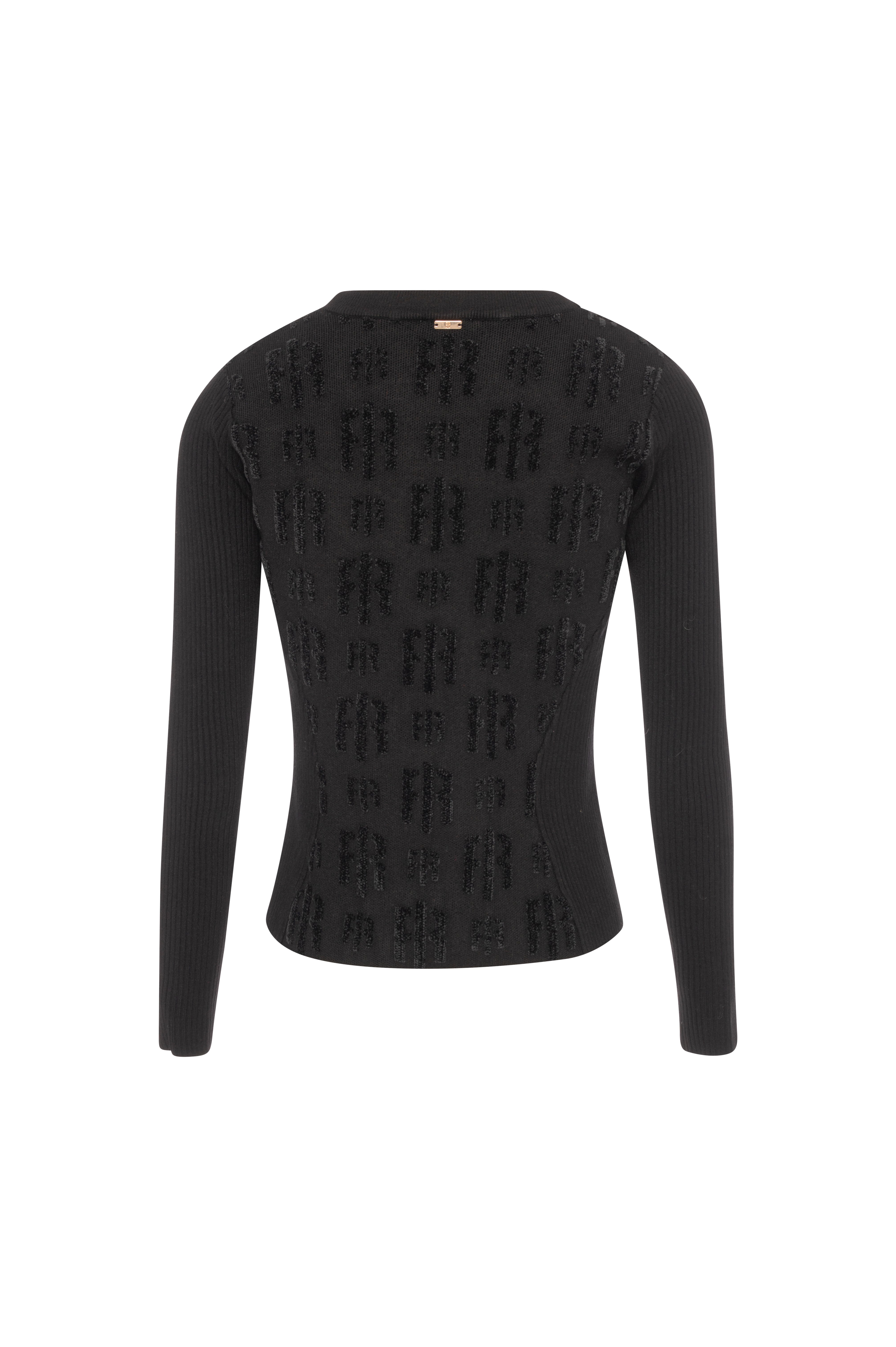 Maglia slim con monogram FR26WT7023K474F8-K01 Fracomina