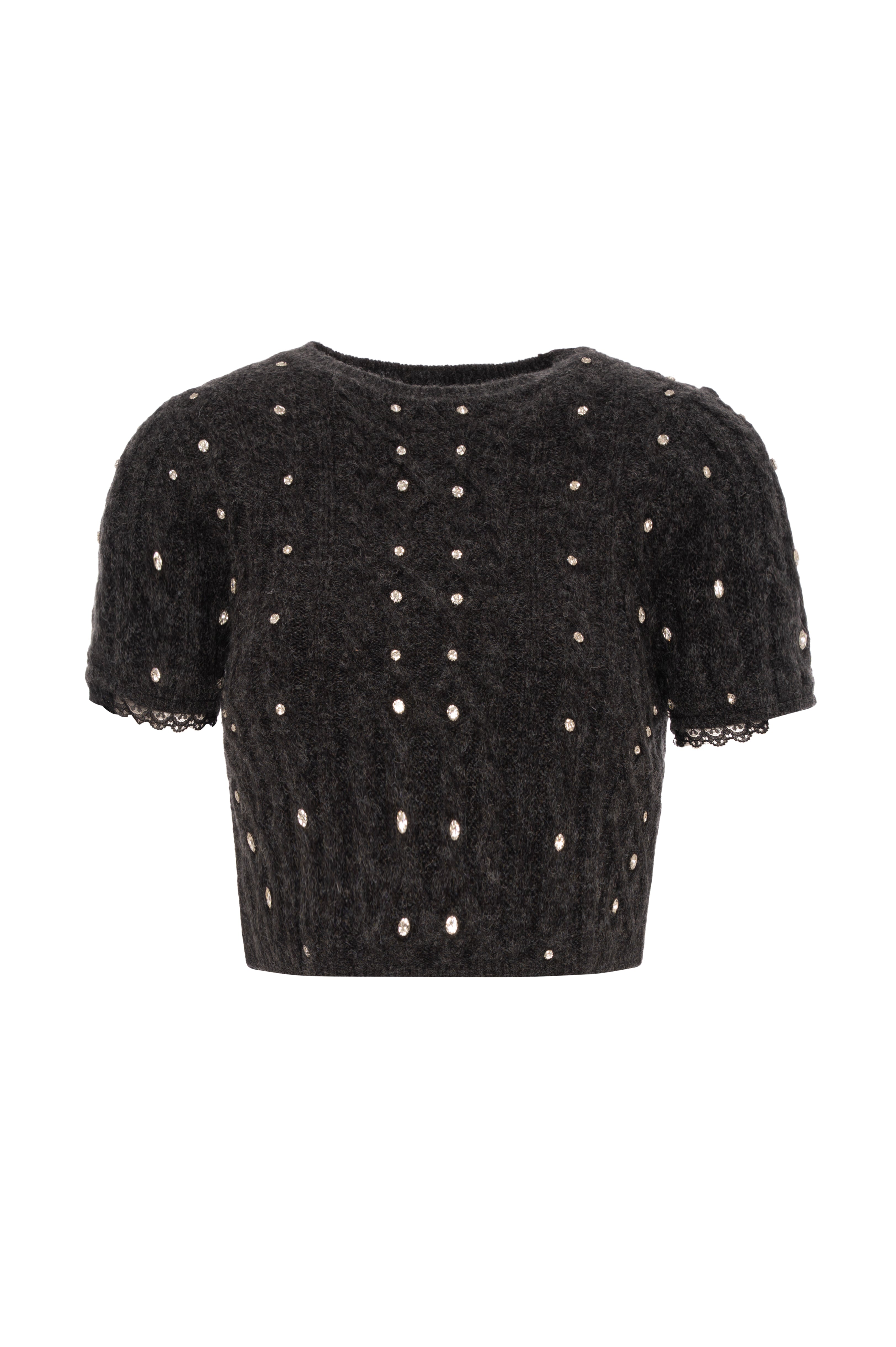 Maglia cropped con punto treccia FR26WT7038K457R9-KG4 Fracomina
