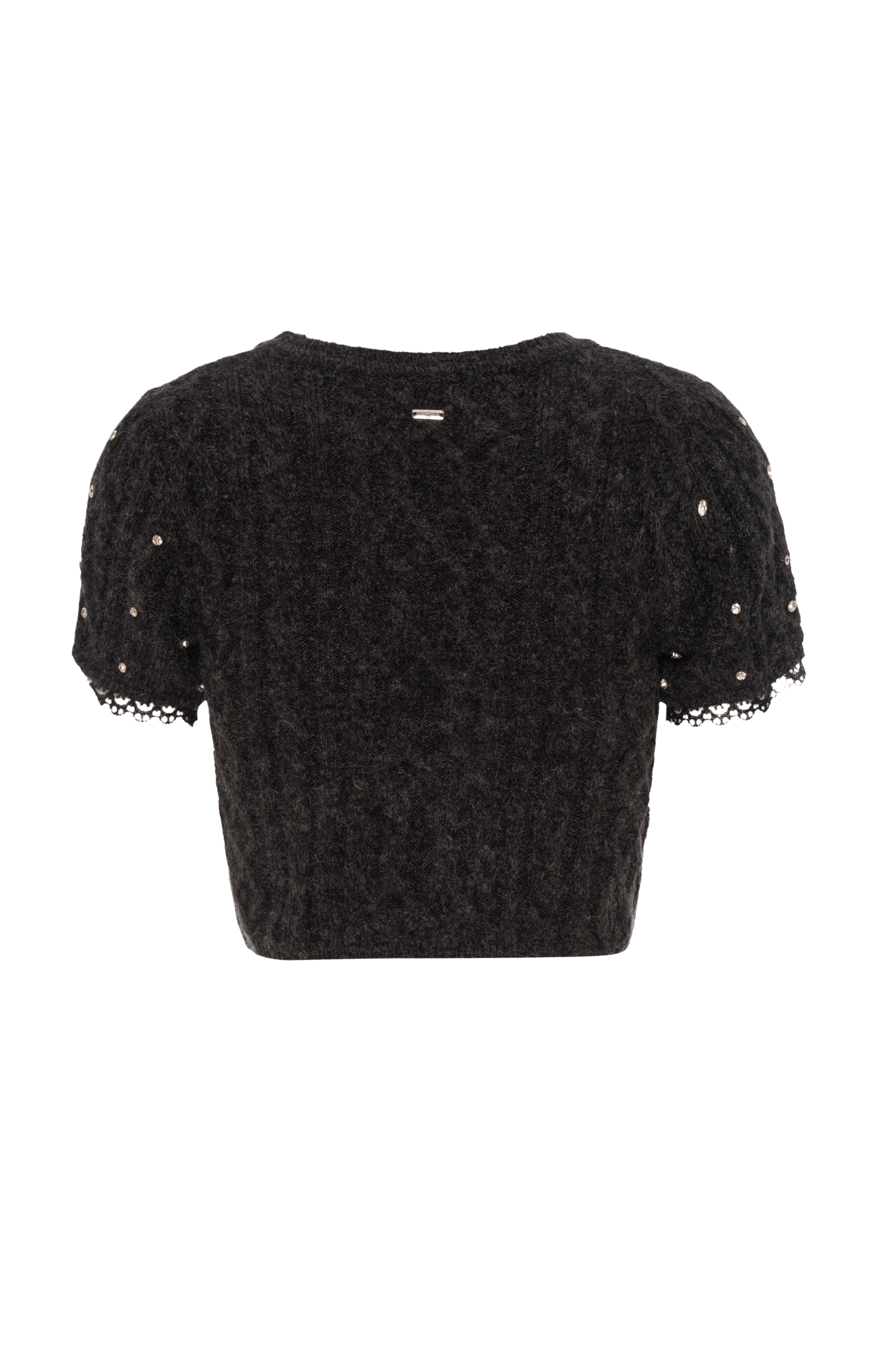 Maglia cropped con punto treccia FR26WT7038K457R9-KG4 Fracomina