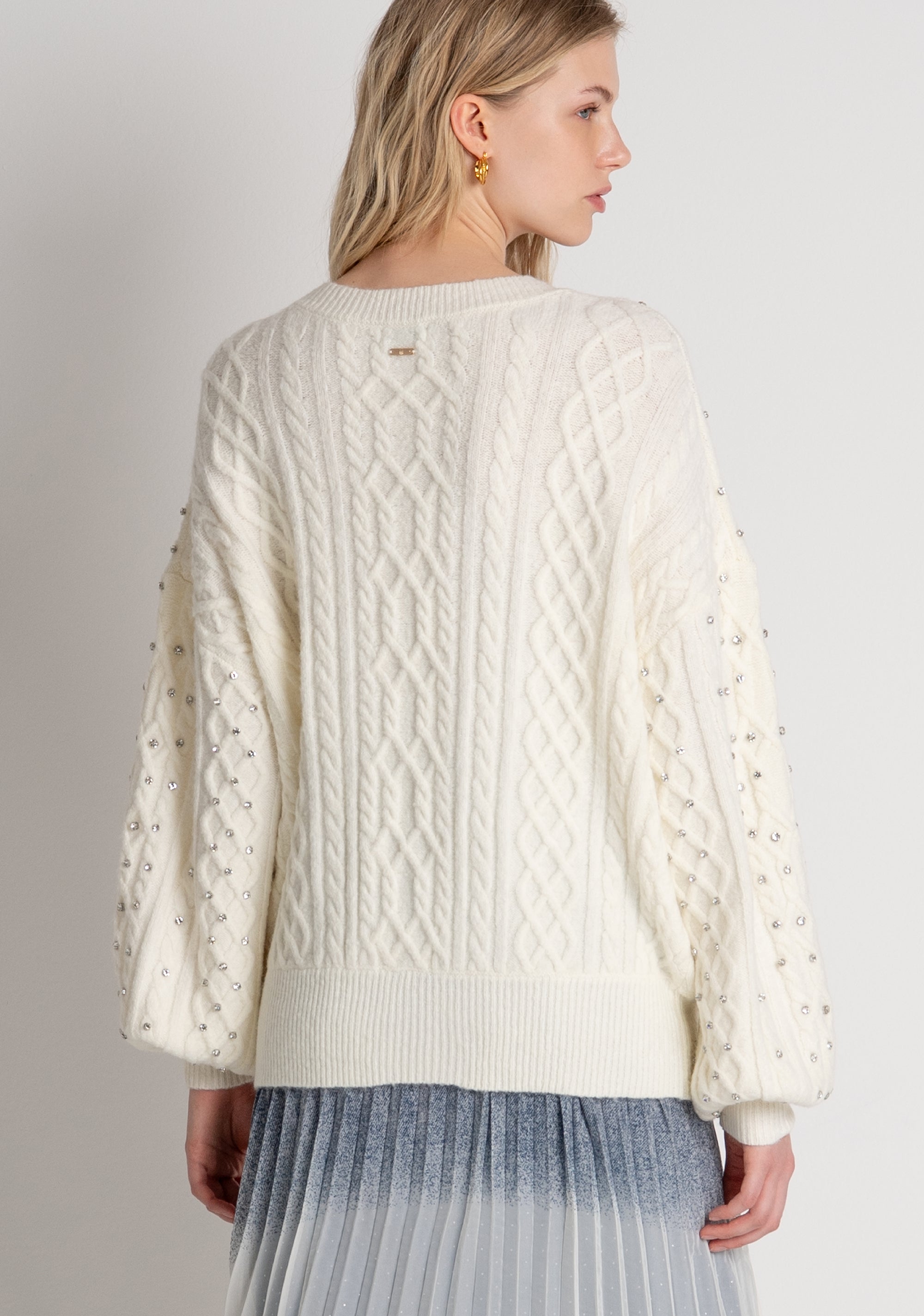 Maglia over con punto treccia FR26WT7039K457R9 FRACOMINA