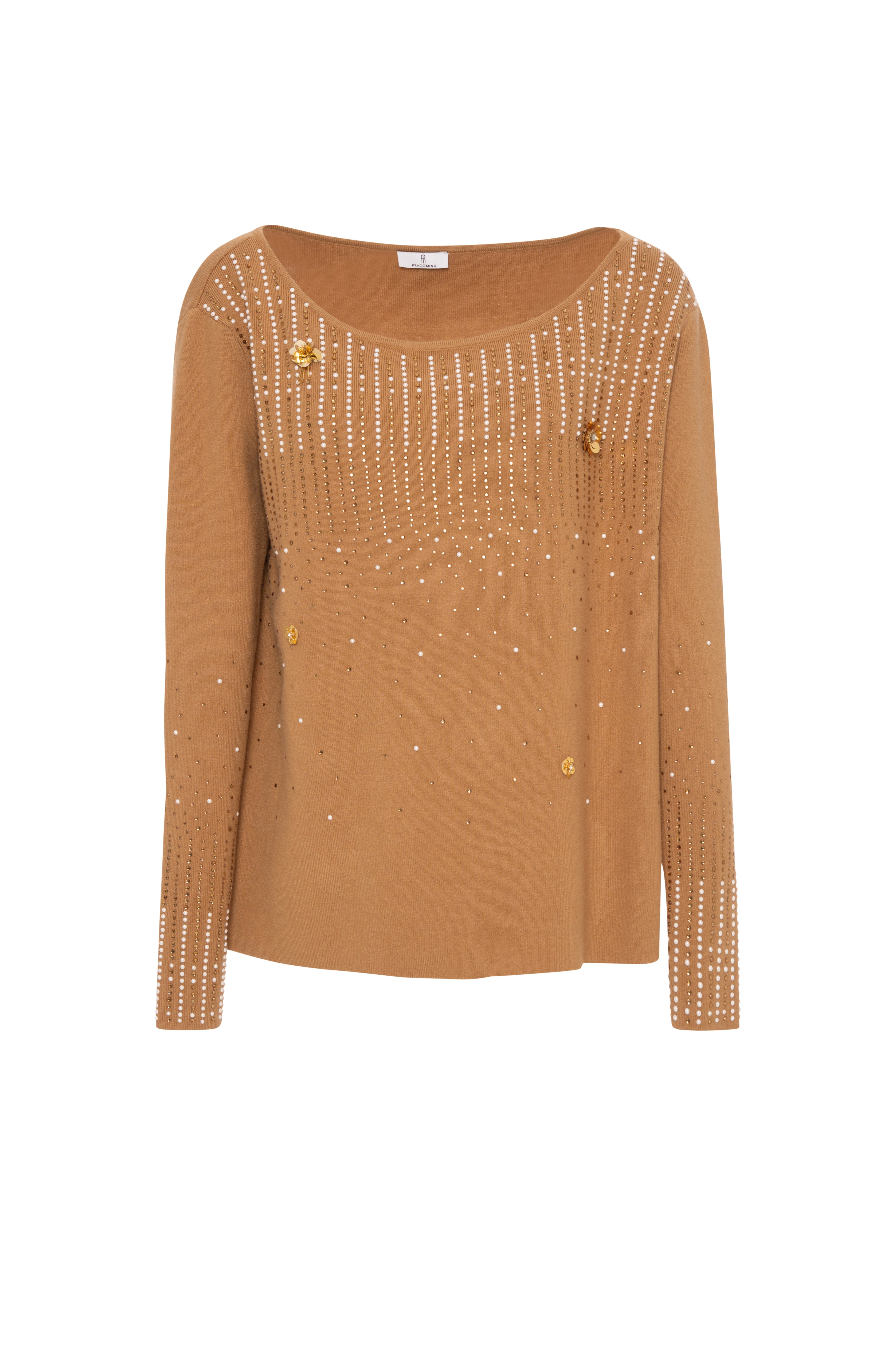 Maglia regular con applicazioni luminose FR26WT7067K506R9-K45 Fracomina