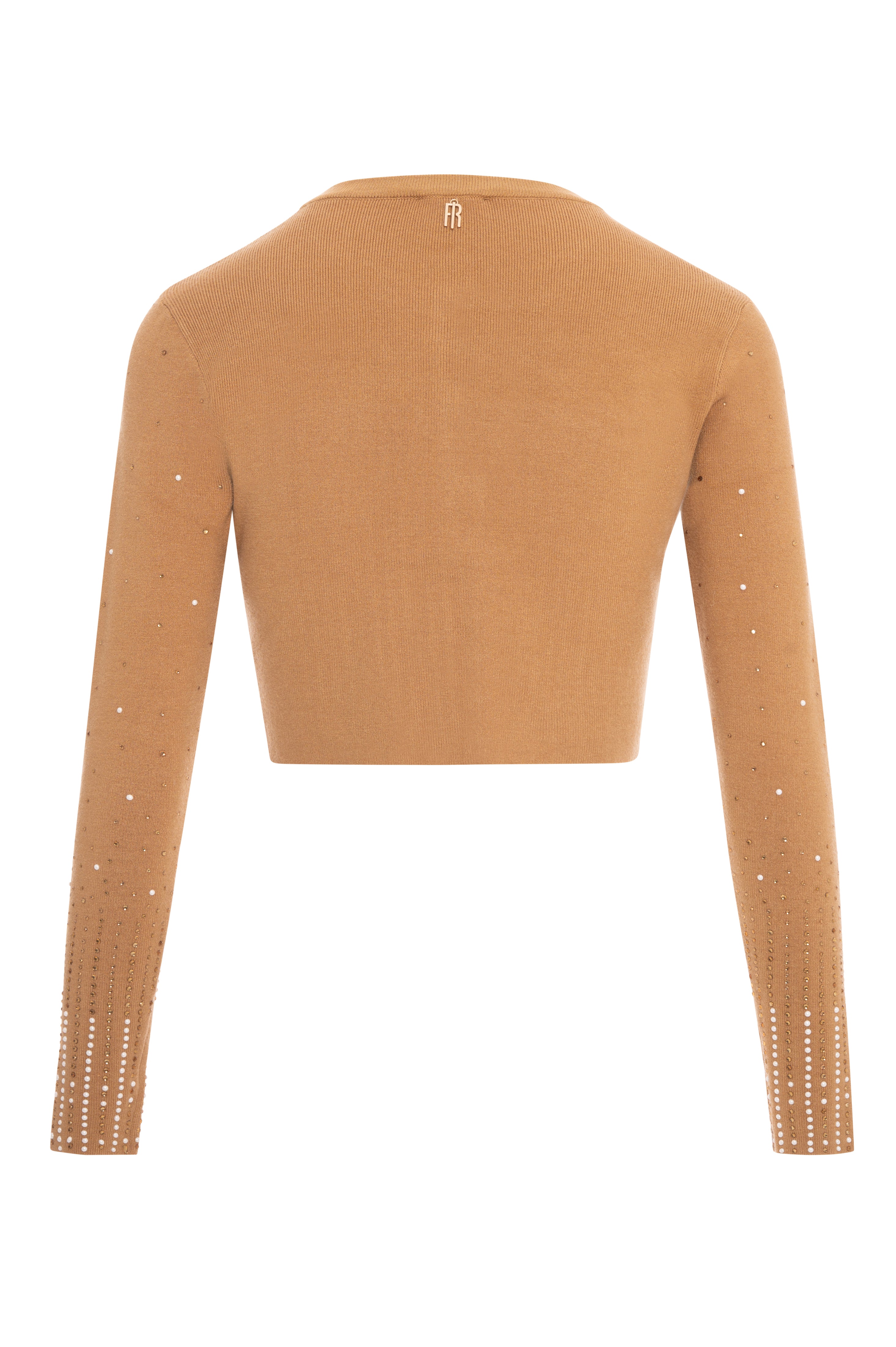 Cardigan cropped slim con applicazioni gioiello FR26WT8006K506R9-K45 Fracomina