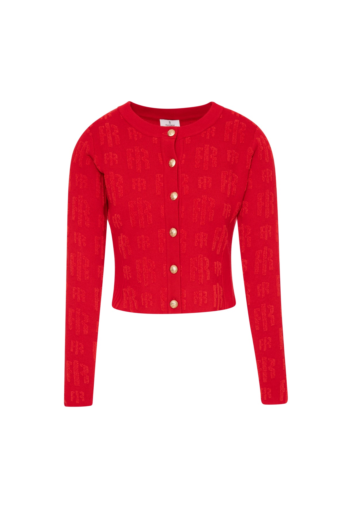 Cardigan slim con monogram FR26WT8008K474F8-234 Fracomina