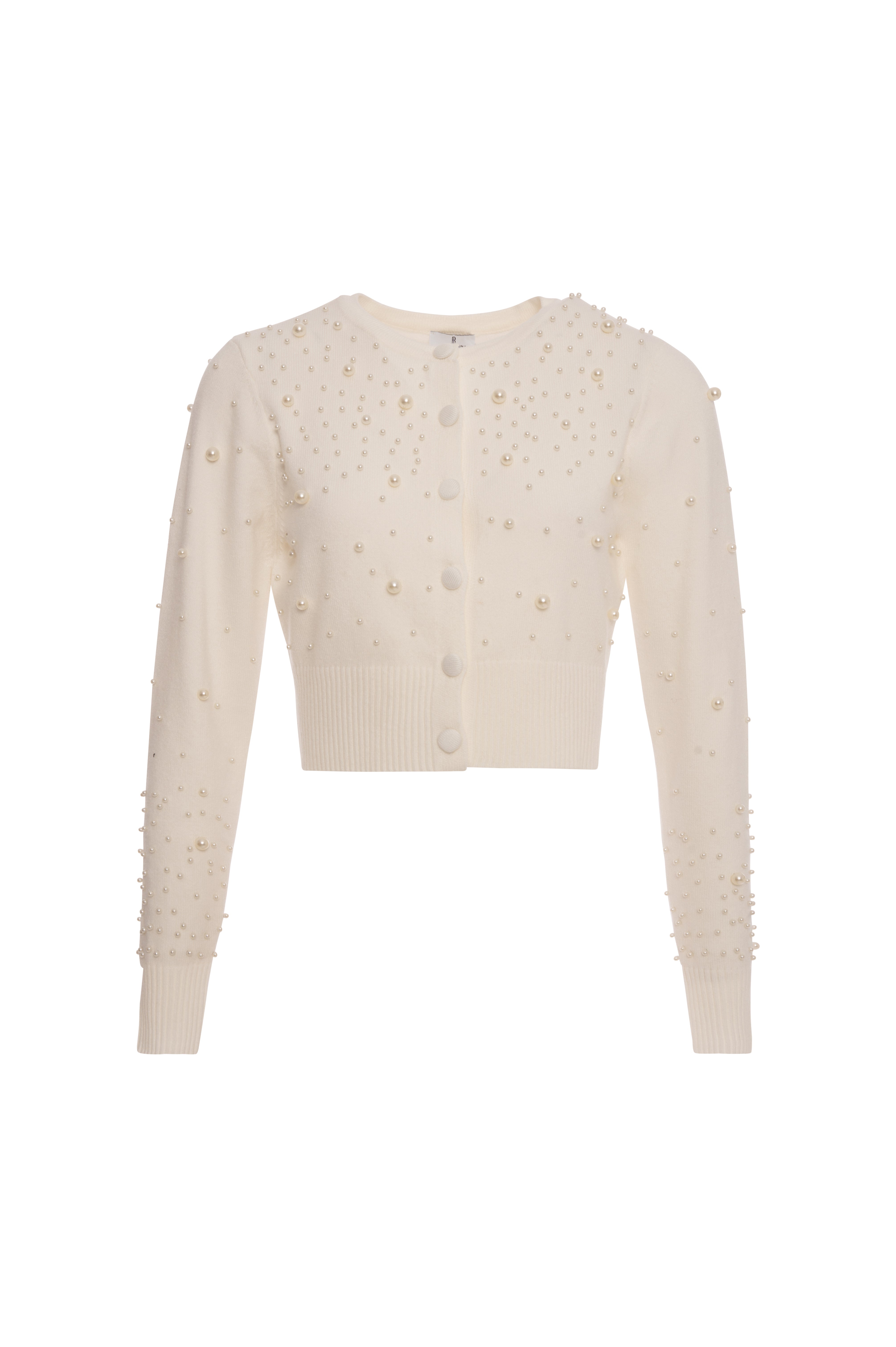 Cardigan cropped con perle applicate FR26WT8009K506R9-K17 Fracomina