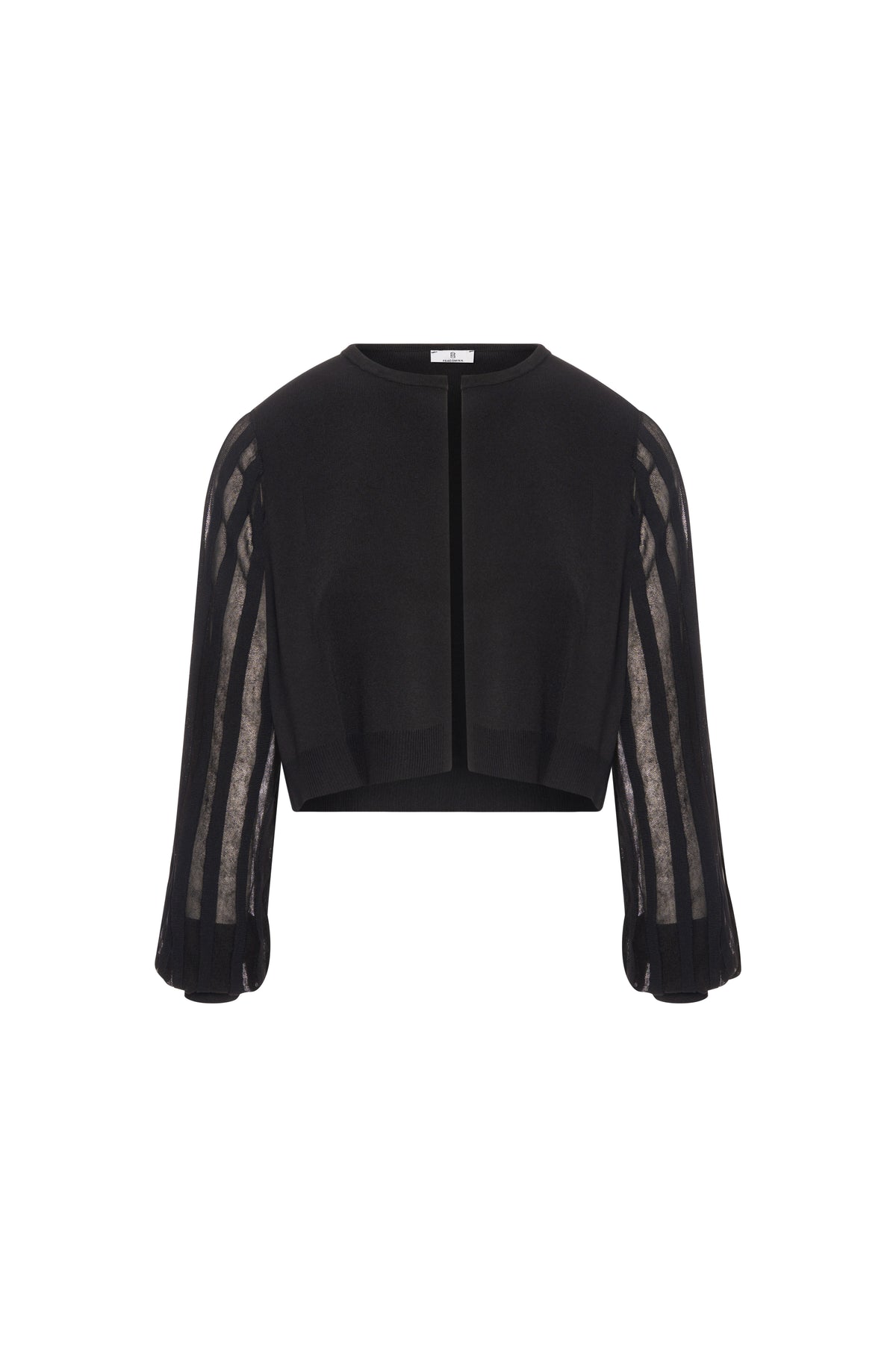 Cardigan regular con maniche lunghe in tessuto plissettato FR26WT8011K416F9-K01 Fracomina