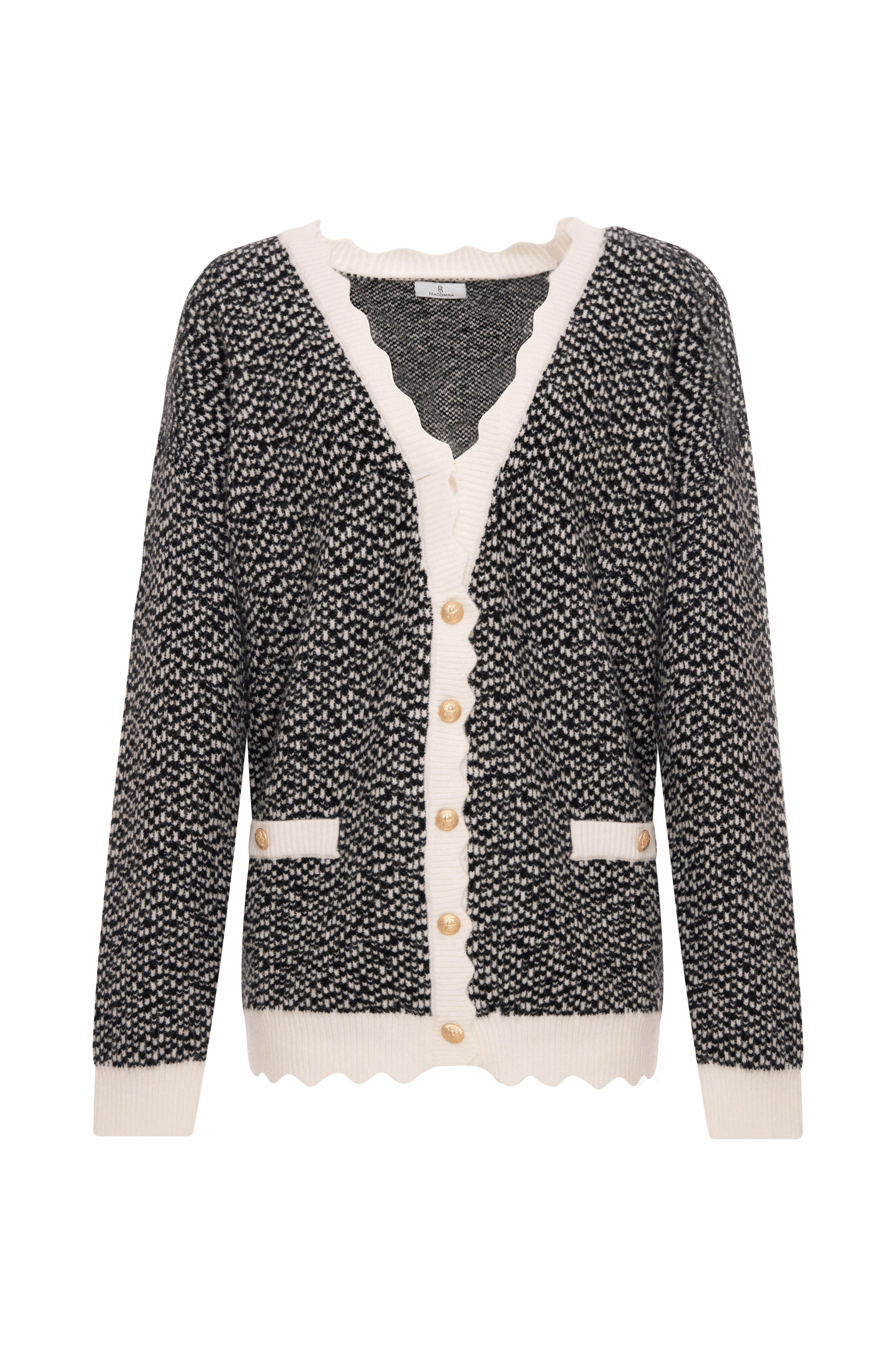 Cardigan over con scollo a V FR26WT8018K460F8-K93 Fracomina