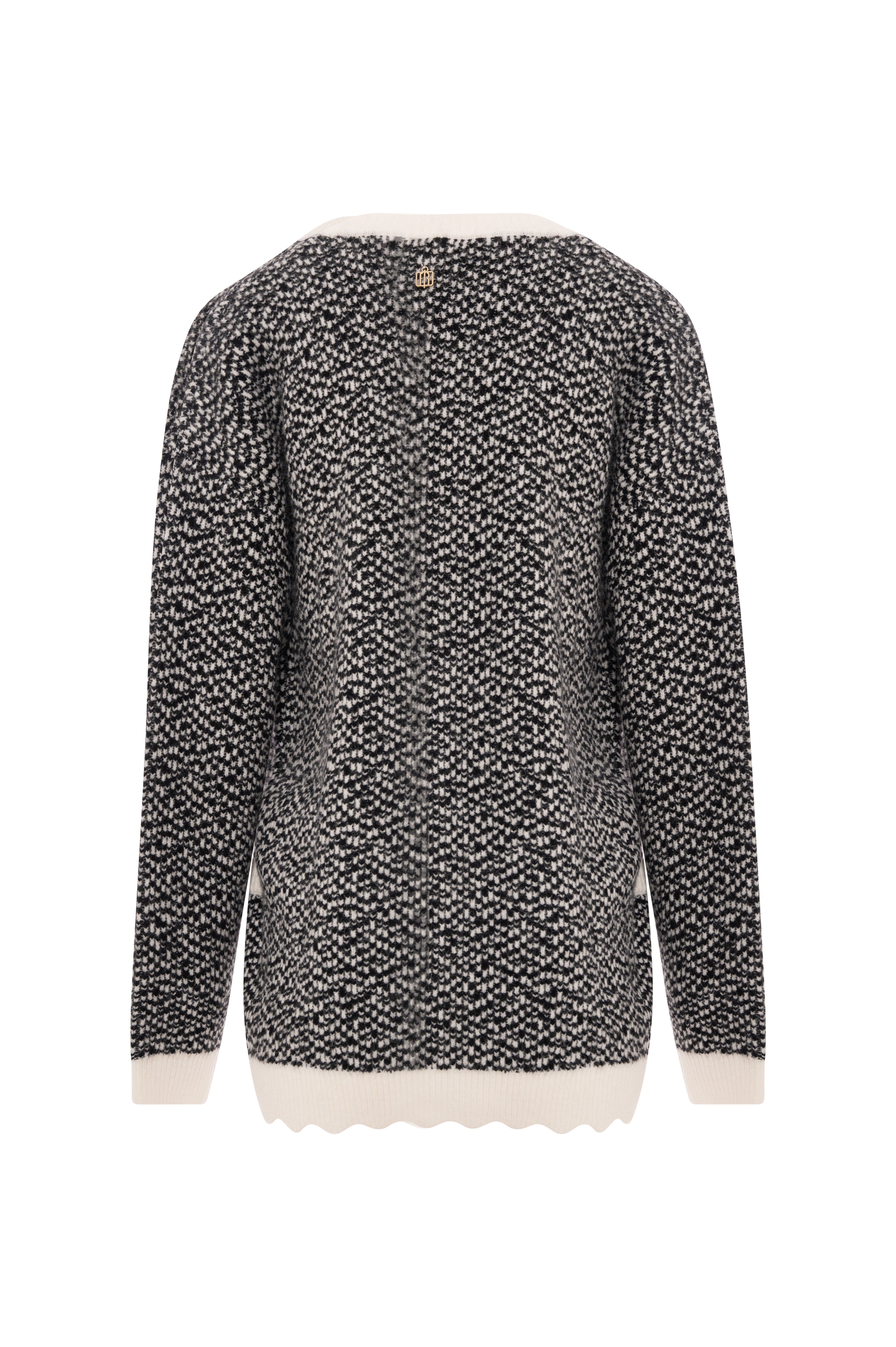 Cardigan over con scollo a V FR26WT8018K460F8-K93 Fracomina