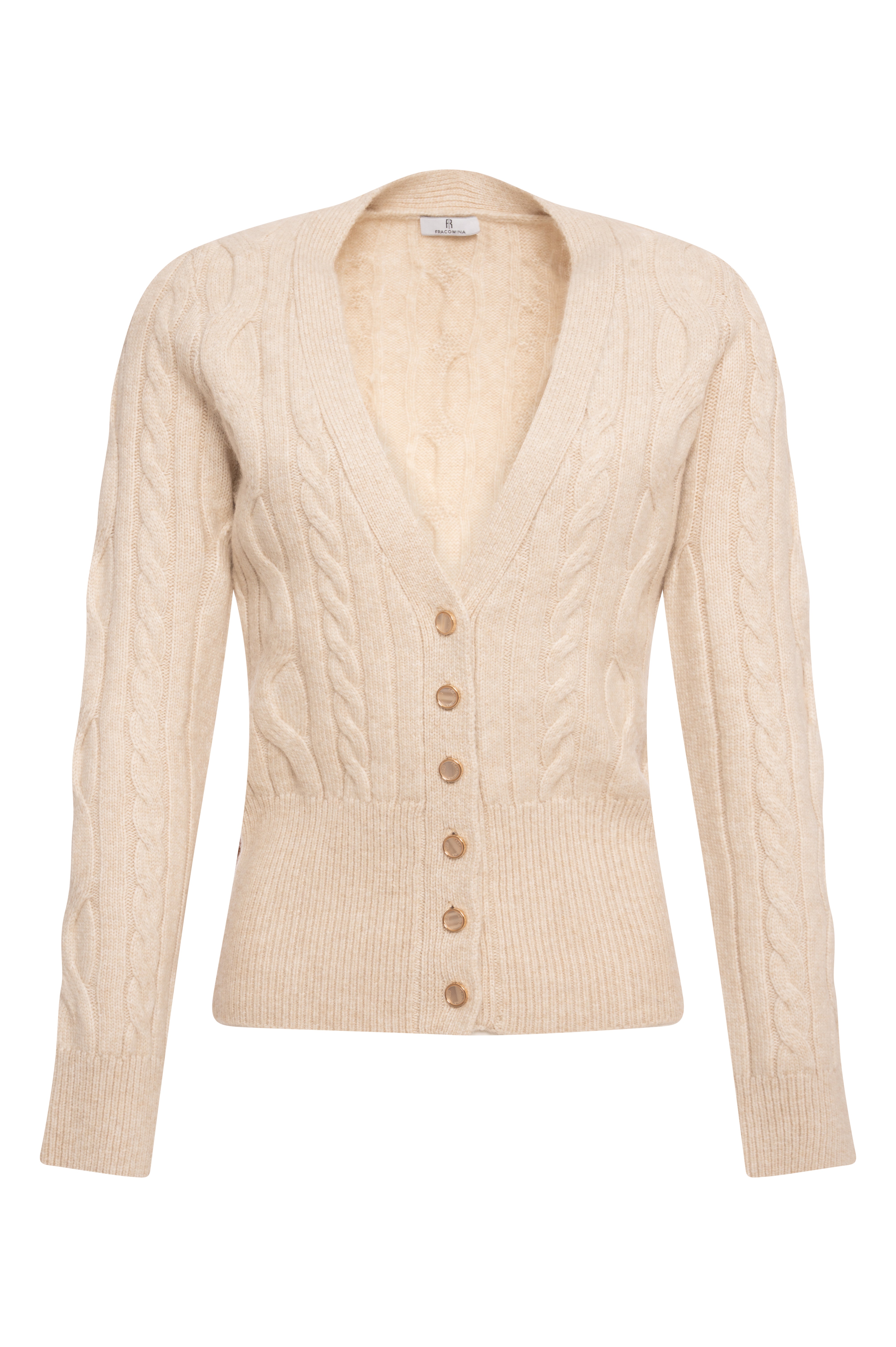 Cardigan regular con punto treccia FR26WT8021K49701-KF7 Fracomina